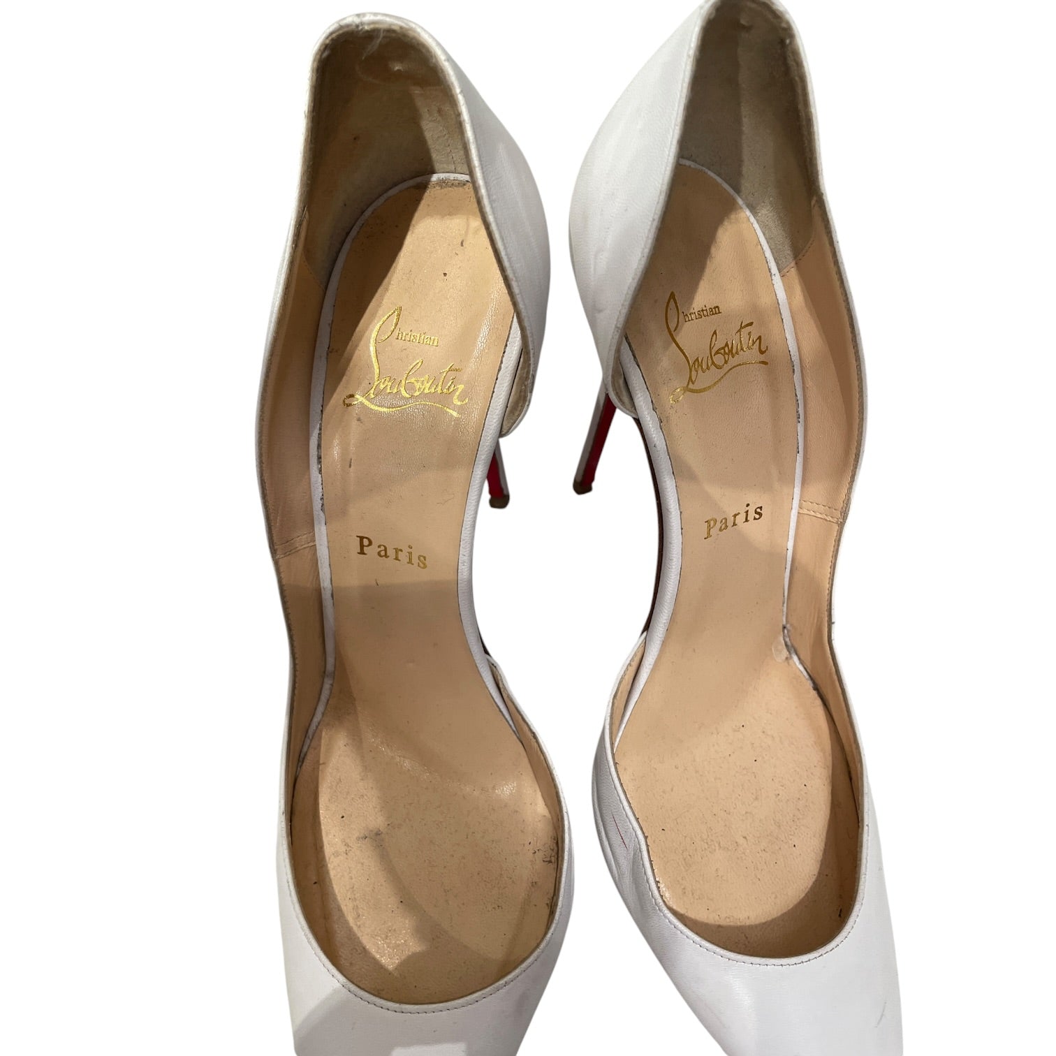 Christian Louboutin/Heels/EU 40/Leather/WHT/SKINNY HEEL view 3
