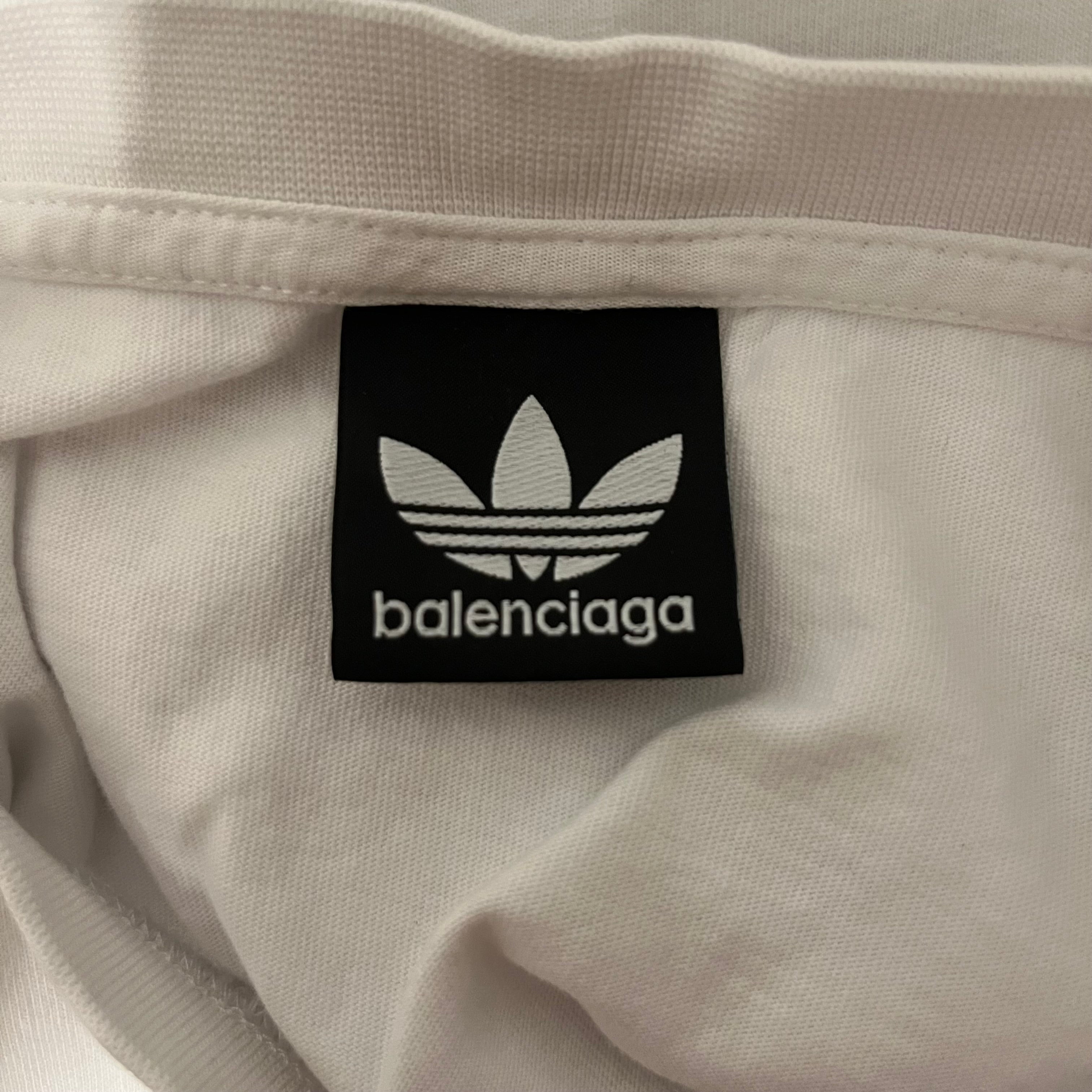 BALENCIAGA/adidas/T-Shirt/S/Cotton/WHT/ view 3