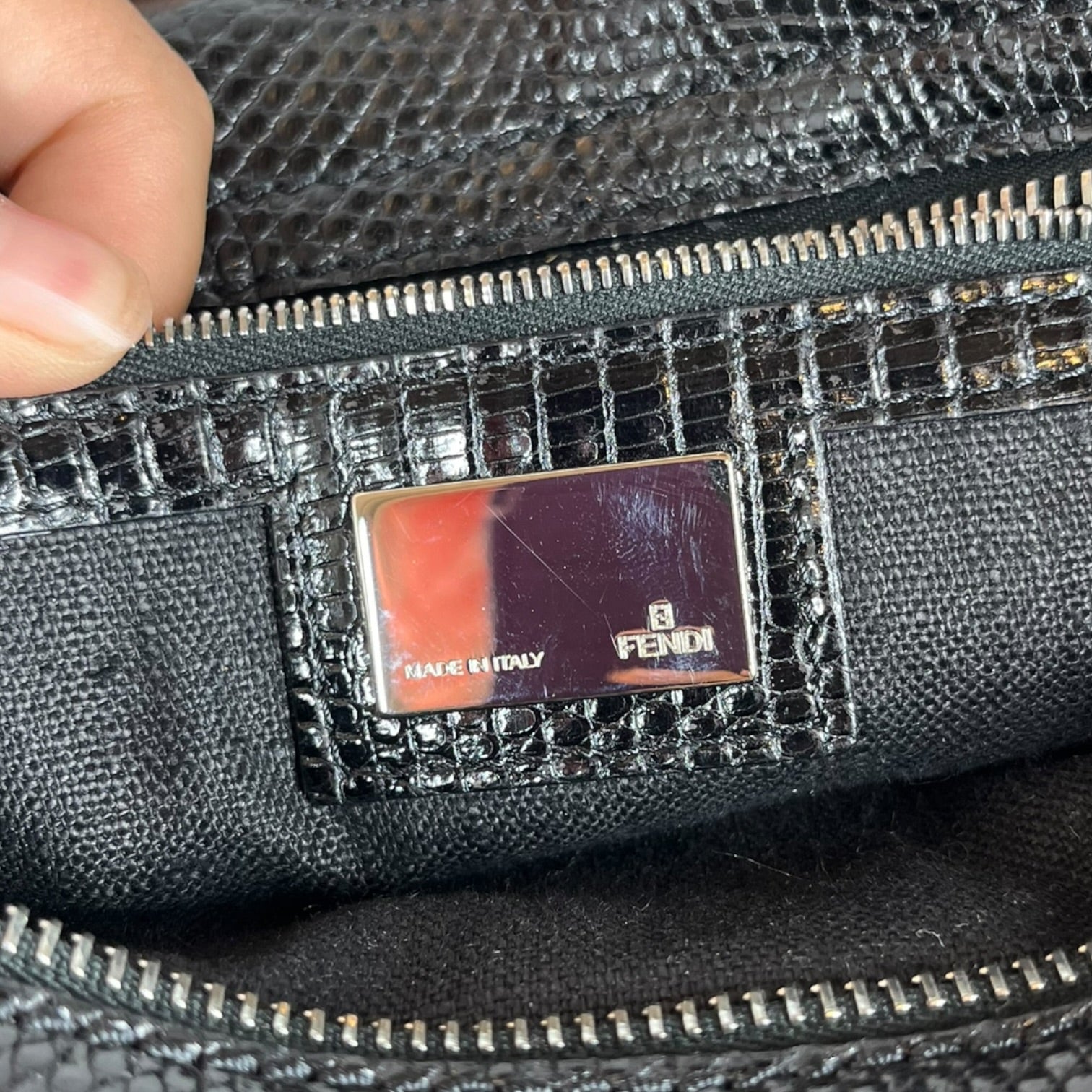 FENDI/Hand Bag/BLK/DEVIL TRAPEZOID BAG view 6