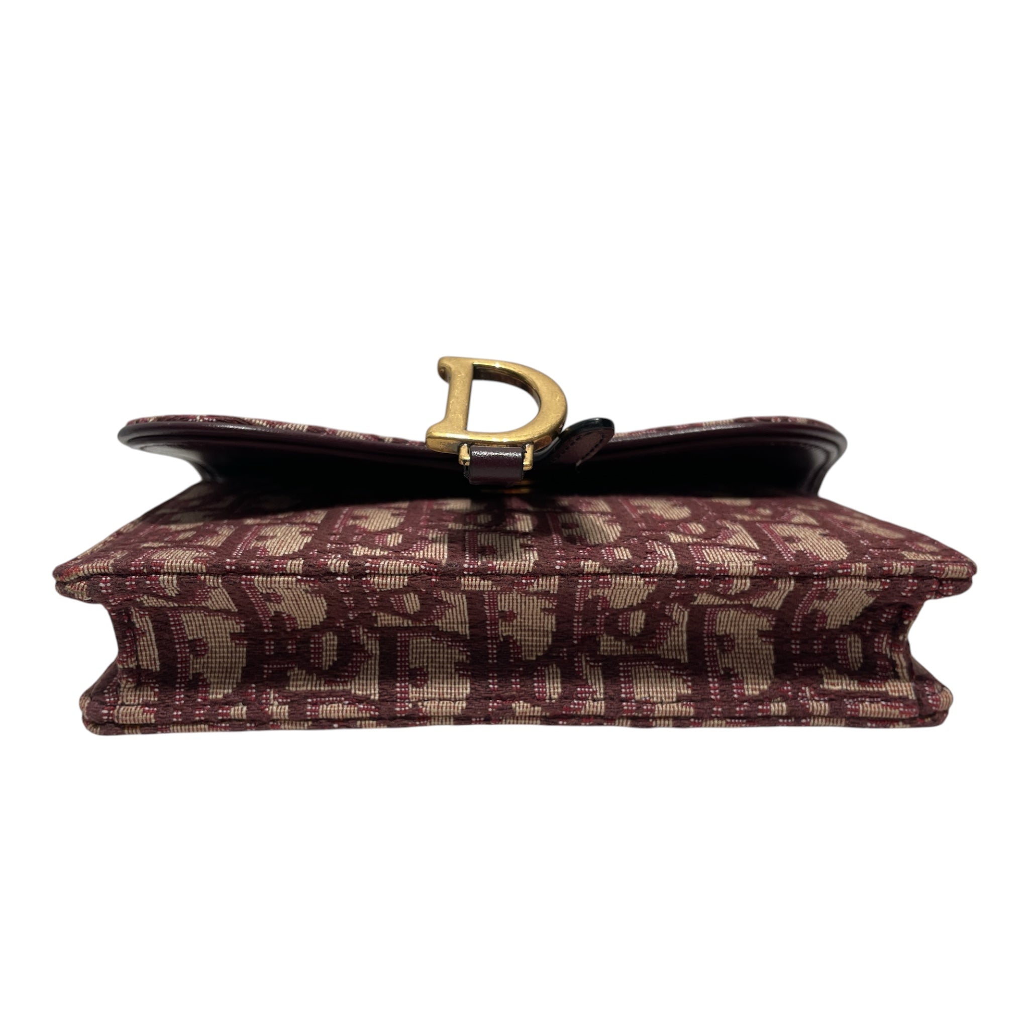 Christian Dior/Cross Body Bag/Monogram/Leather/BRD/Saddle Oblique view 3