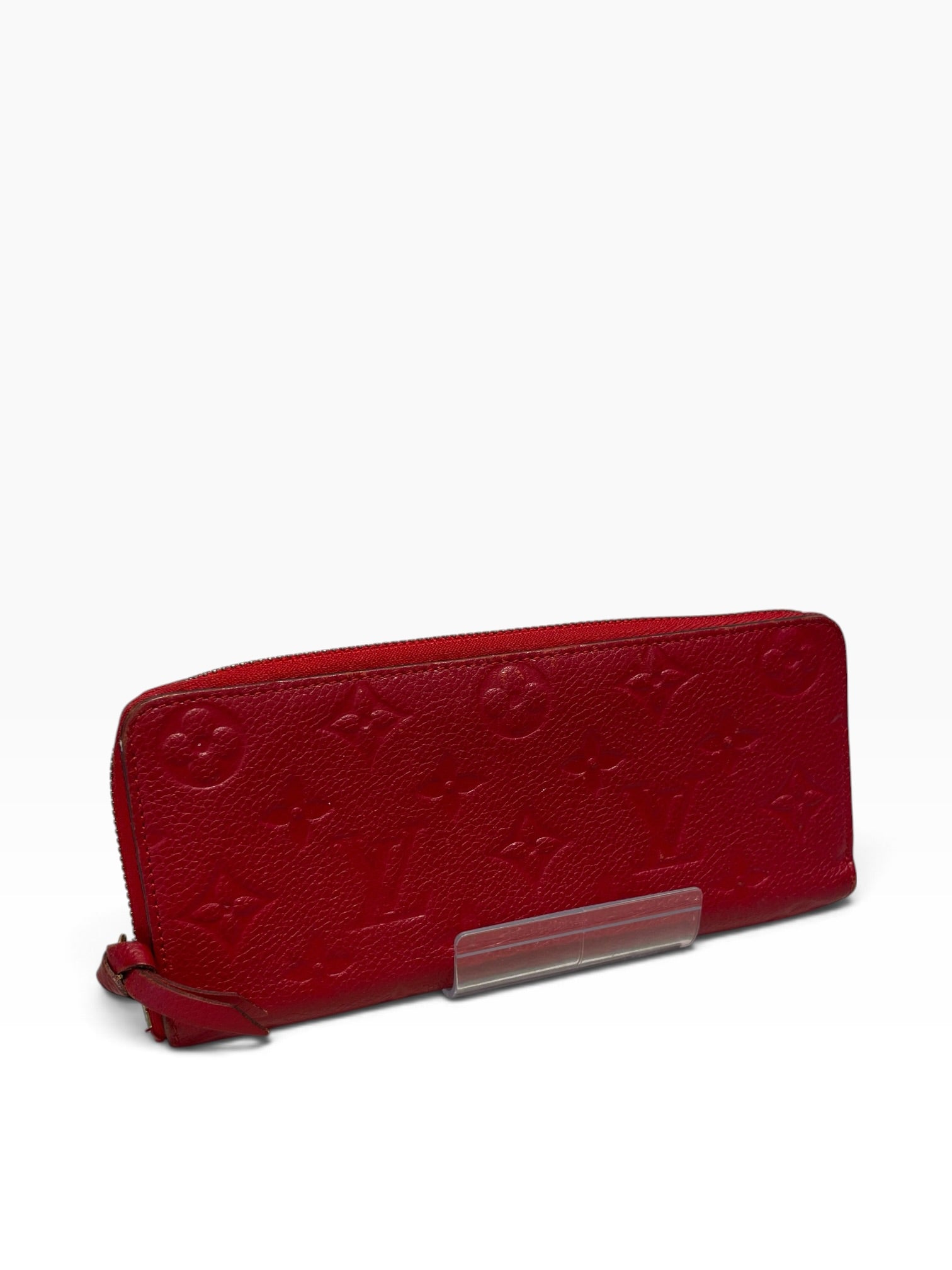 LOUIS VUITTON/Long Wallet/Monogram/RED/L's/zip around clemence view 1