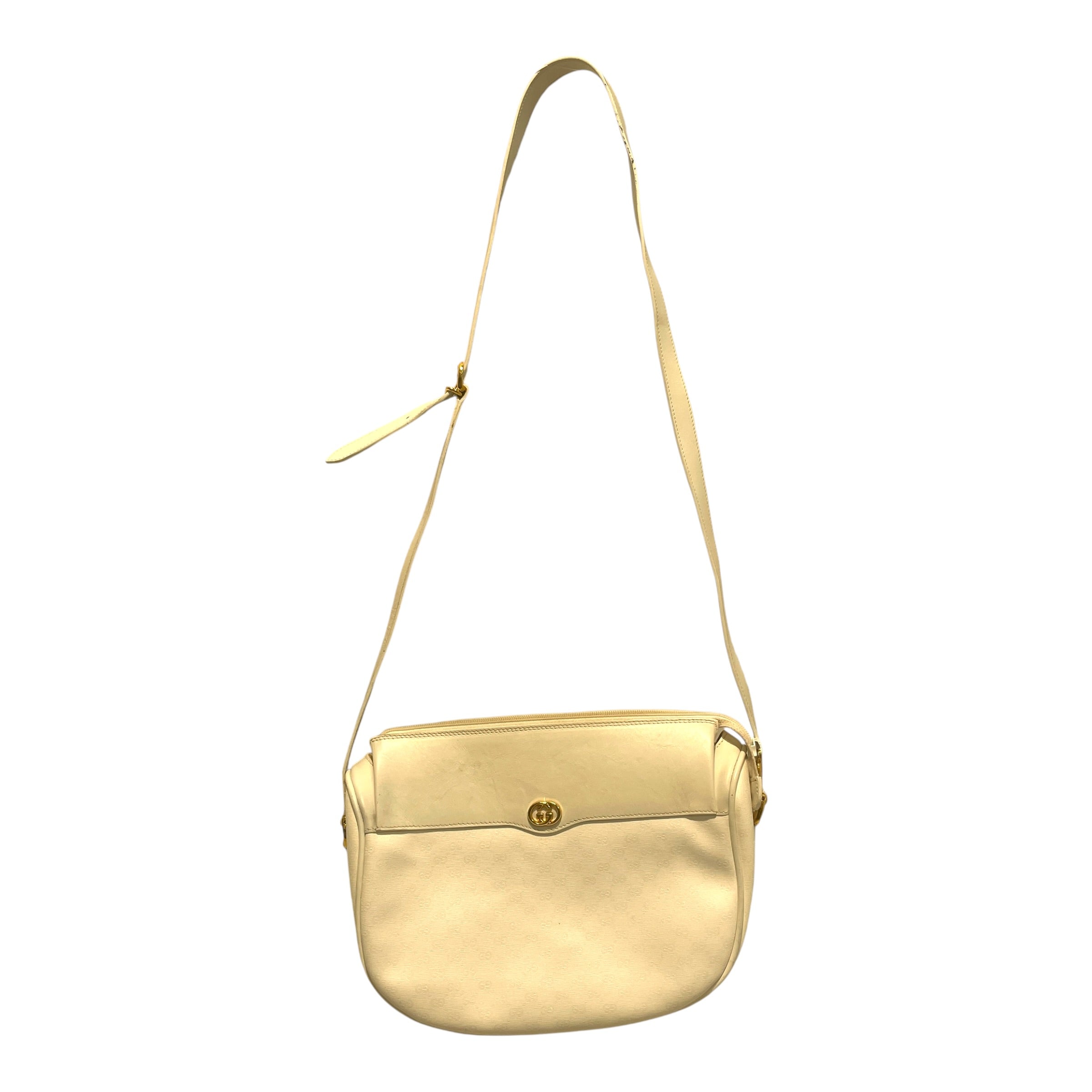 GUCCI/Cross Body Bag/Leather/WHT/Micro GG Crossbody view 1