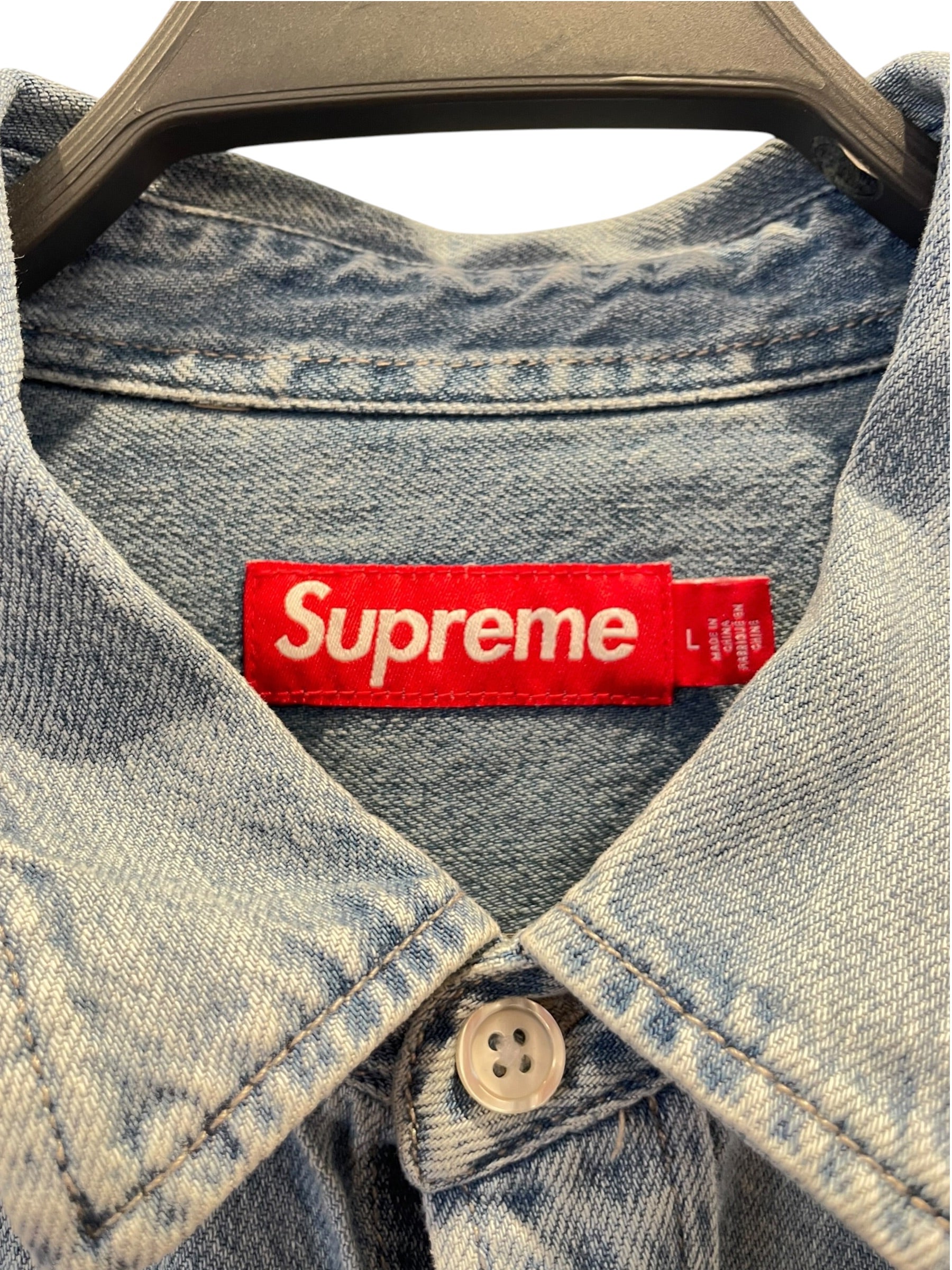 Supreme/Flannel Shirt/L/Cotton/BLU/Denim Painter Shirt view 3
