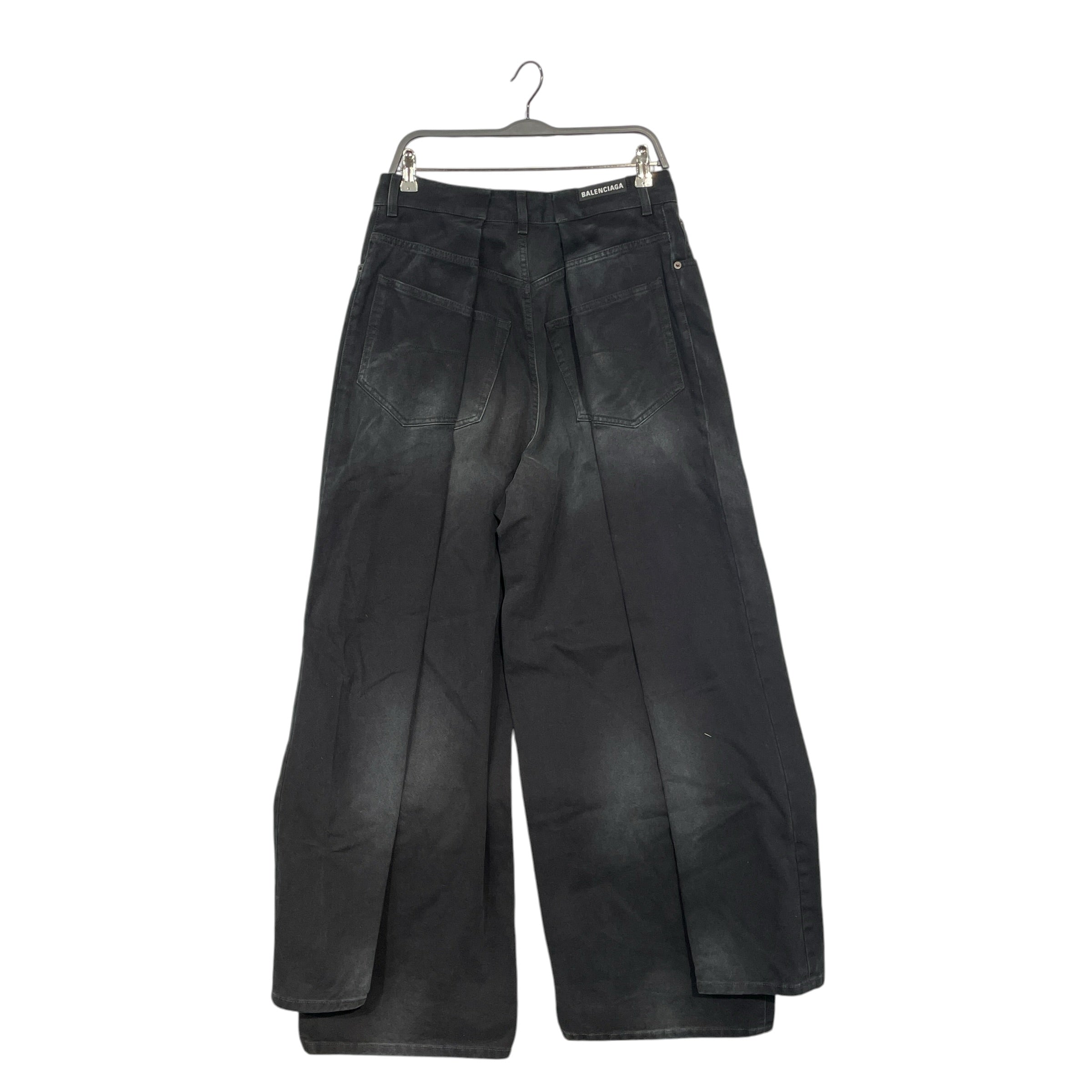 BALENCIAGA/Straight Pants/XS/Denim/BLK/DOUBLE FRONT PANEL view 6