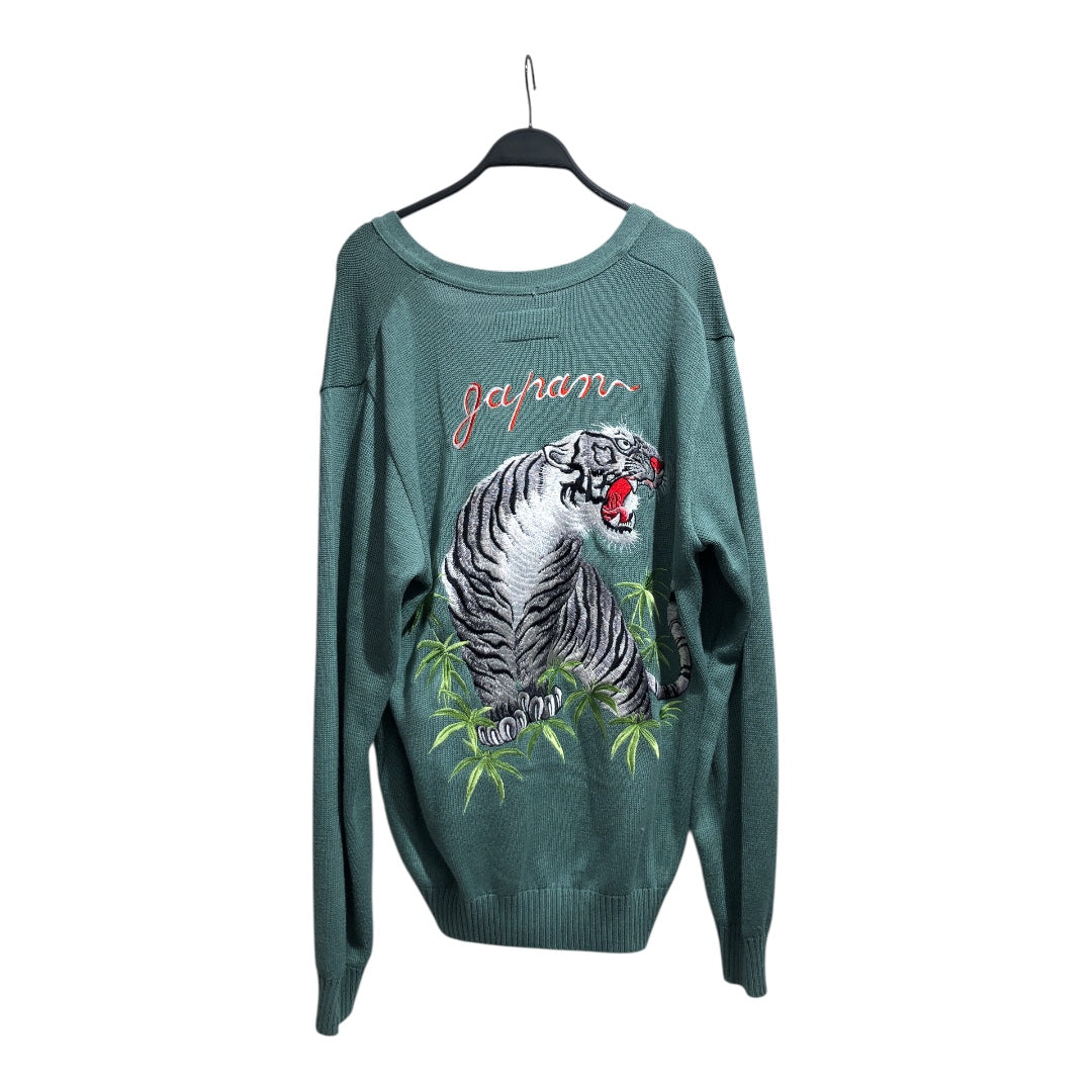 WACKO MARIA/Cardigan/L/Graphic/Cotton/GRN/ view 2