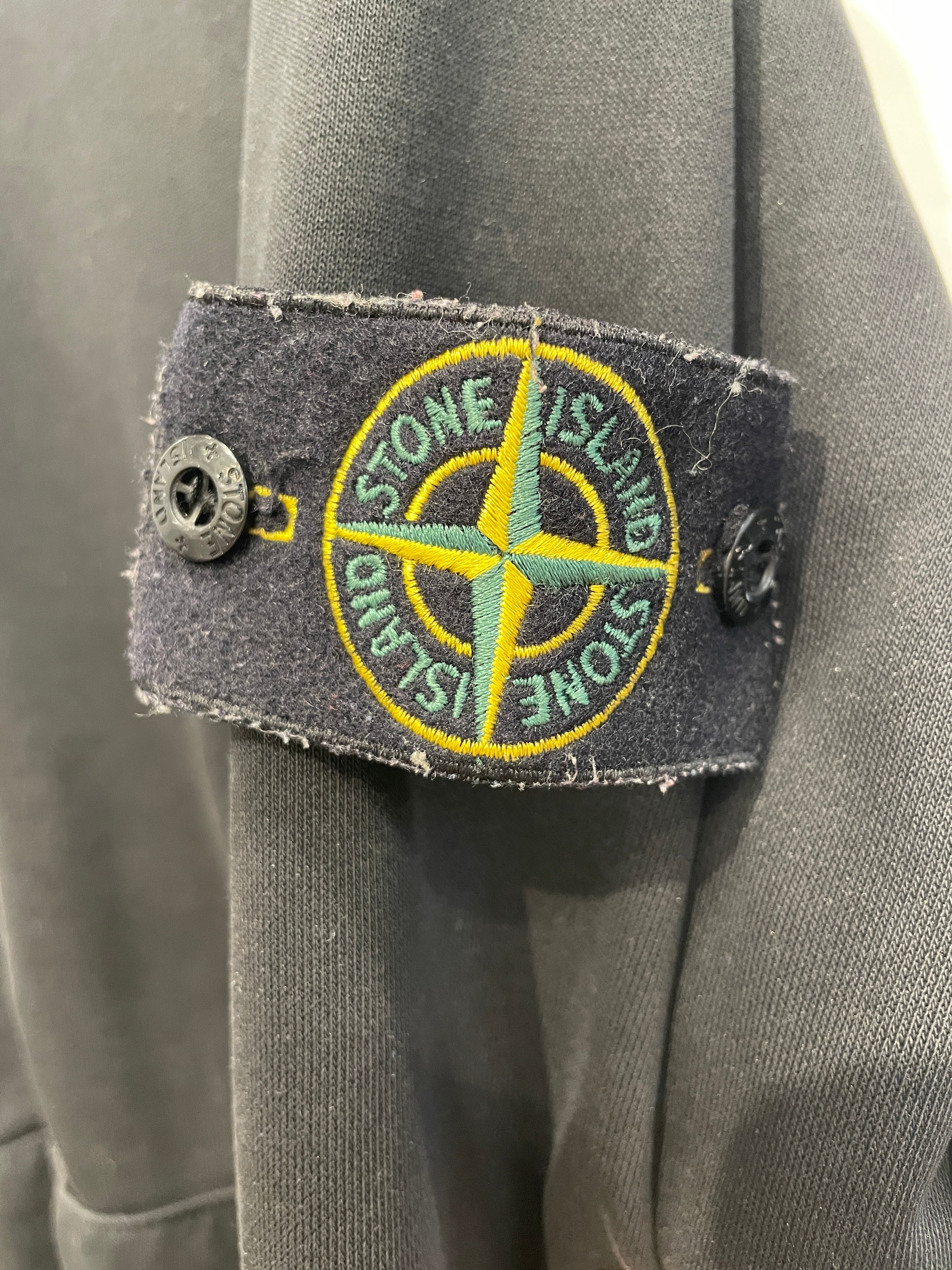 STONE ISLAND/Zip Up Hoodie/M/Cotton/BLK/BASIC ZIP UP view 3