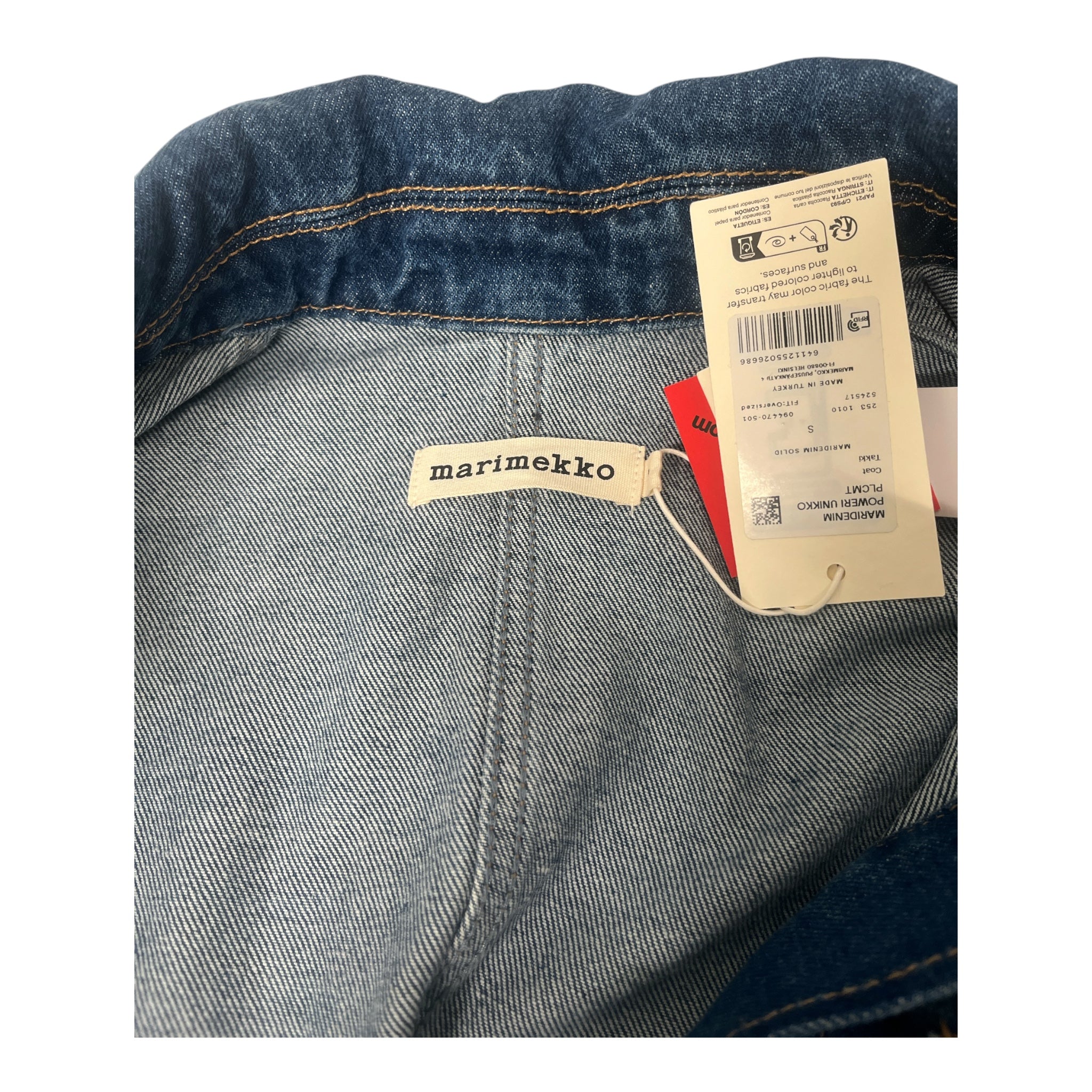 marimekko/Denim Jkt/S/Denim/IDG/Single Breasted/POWERI UNIKKO view 5