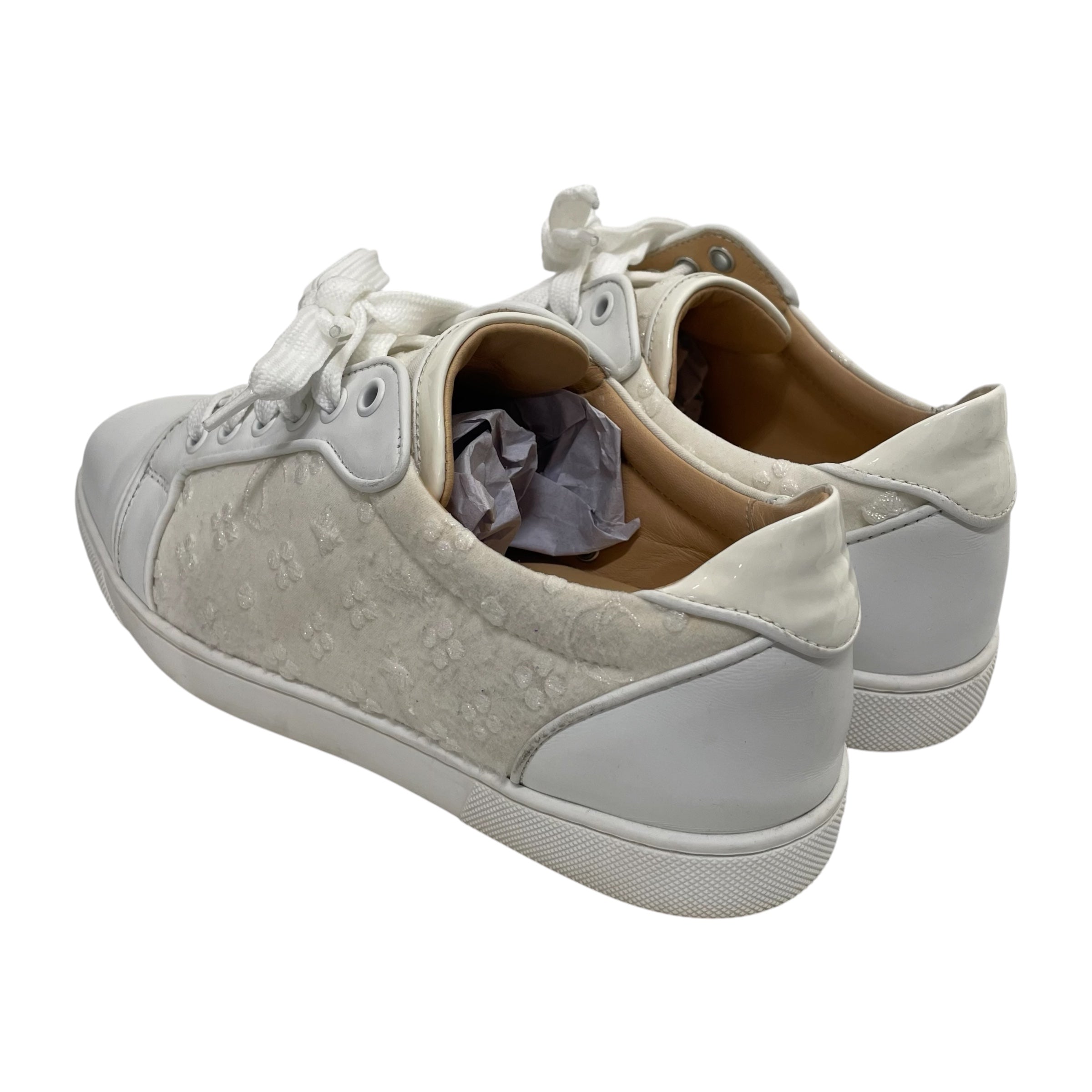 Christian Louboutin/Low-Sneakers/EU 38/Monogram/WHT/VIERA ORLATO view 2
