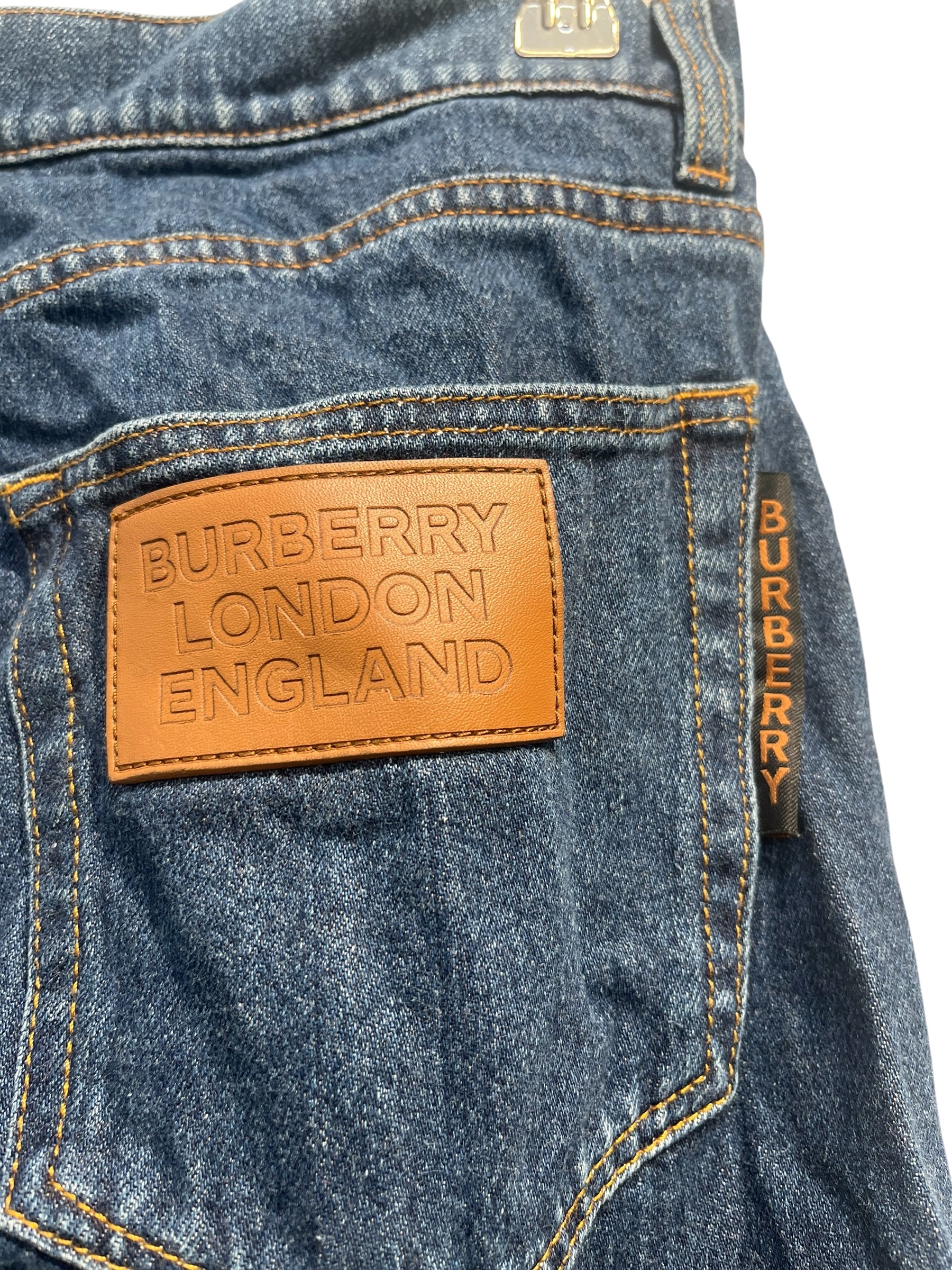 BURBERRY/Bottoms/32/Cotton/BLU/RED FONT  All over view 3