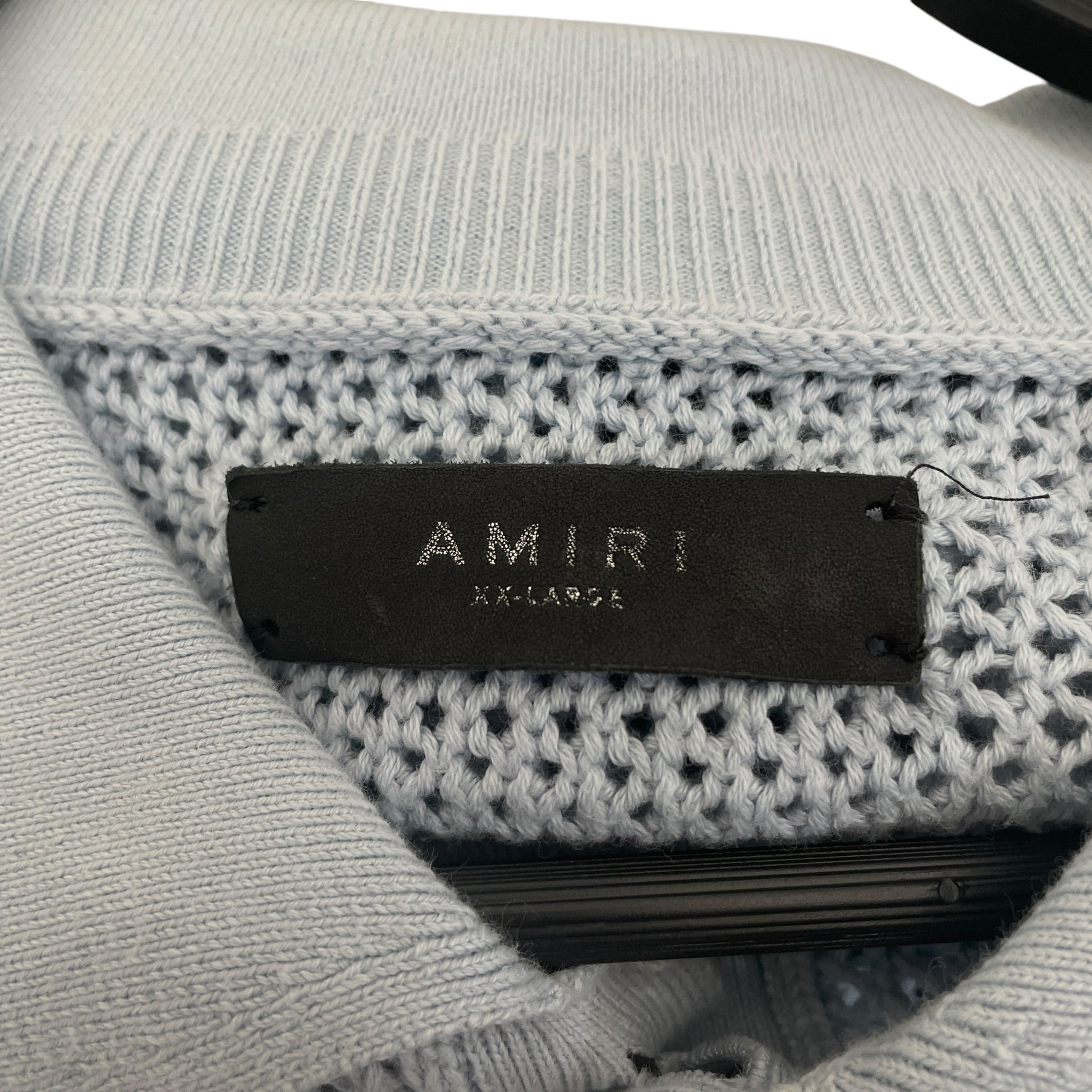 AMIRI/Polo Shirt/XXL/Cotton/BLU/surf club crochet polo shirt view 3