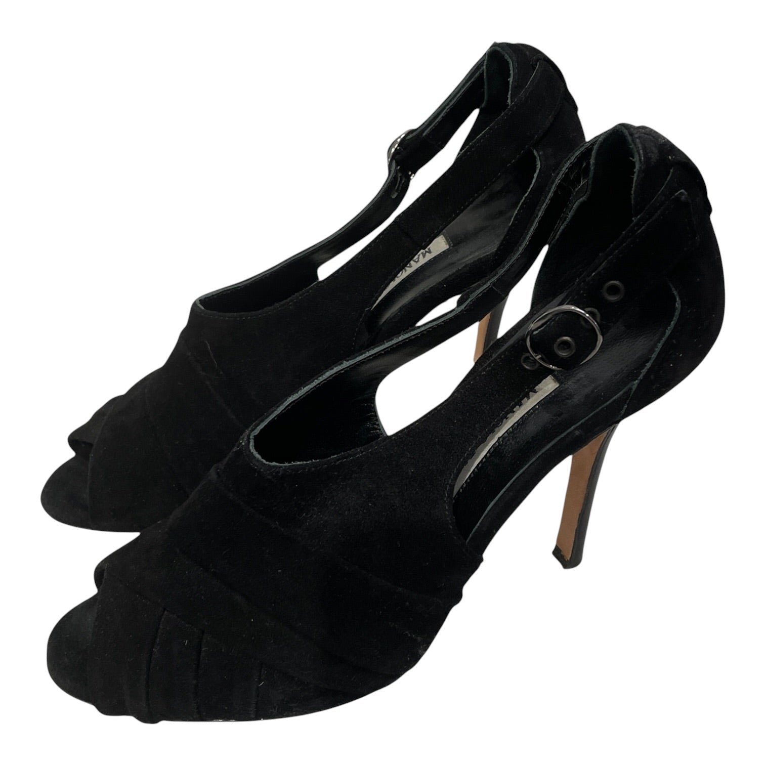 MANOLO BLAHNIK/Heels/US 6/Suede/BLK/BUCKLE view 2
