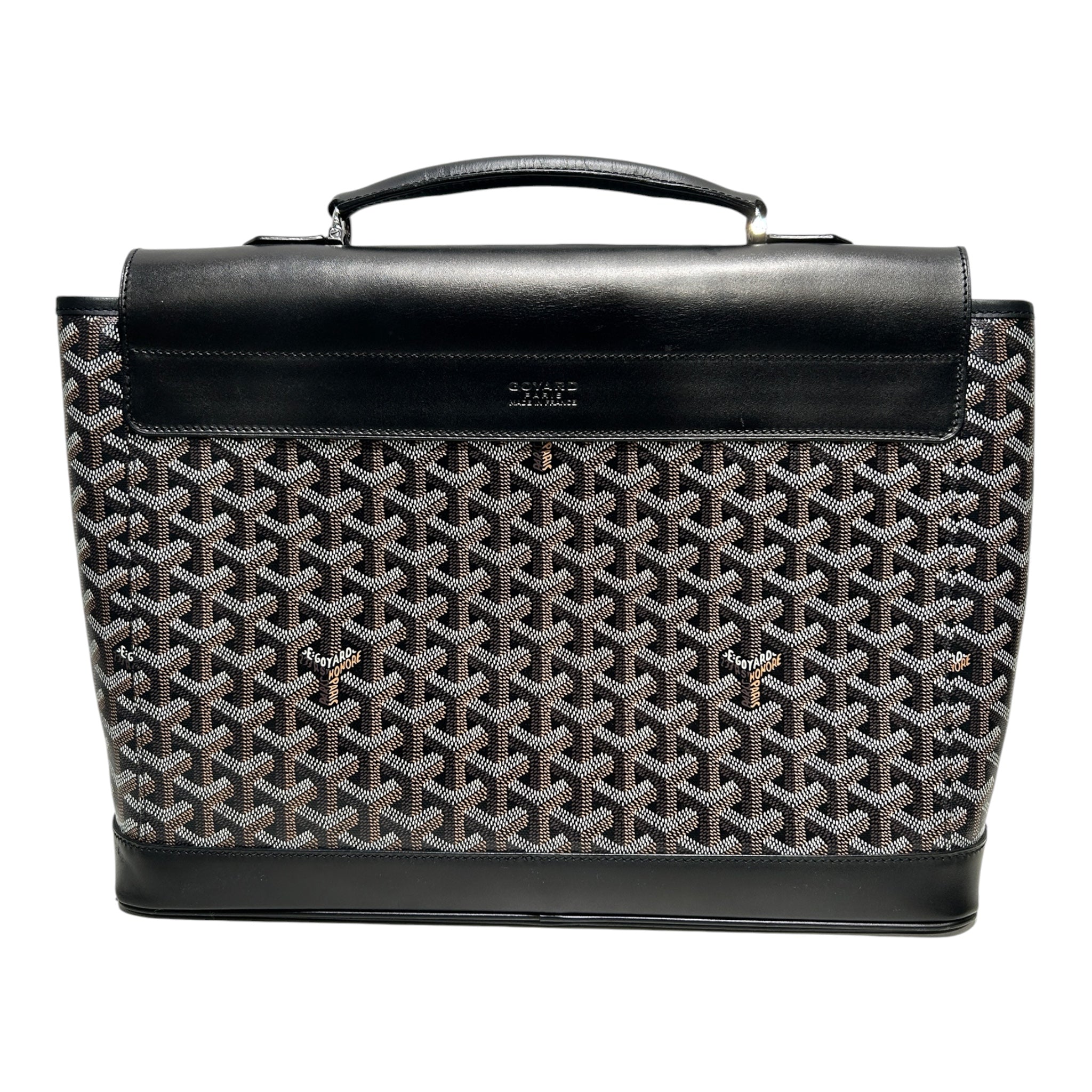 GOYARD/Briefcase/Monogram/BLK/goyardine buckle briefcase view 2