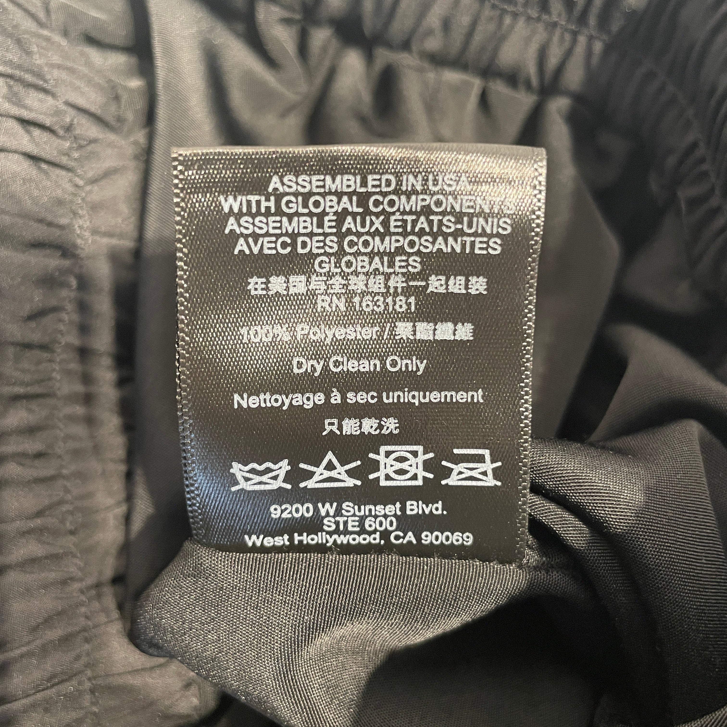 RHUDE/Pants/S/Nylon/BLK/GREENSIDES/YELLOWDRAWSTRING view 3