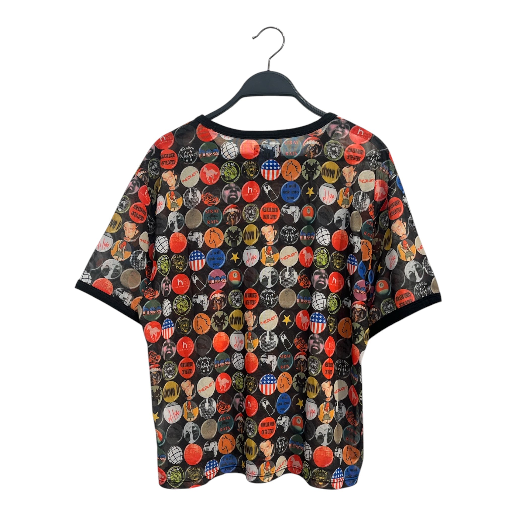 Heaven By Marc Jacobs/STRAY RATS/T-Shirt/XXL/All Over Print/Polyester/BLK/DEFTONES PINS MESH view 2