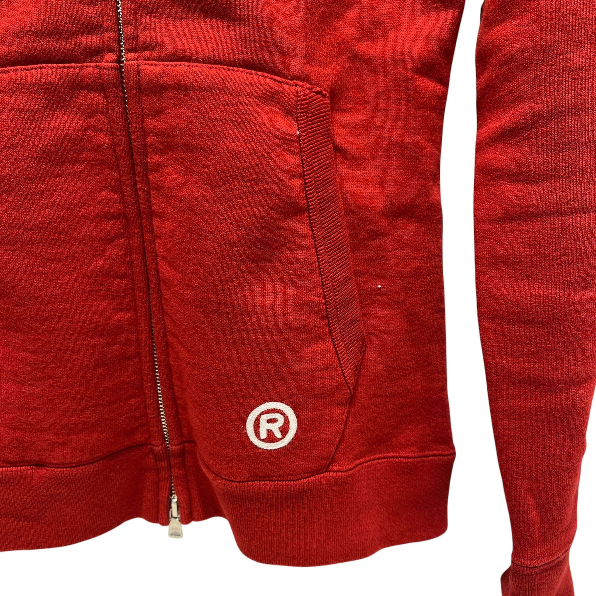 A BATHING APE/Zip Up Hoodie/S/Cotton/RED/ONE STOP FULL ZIP view 4