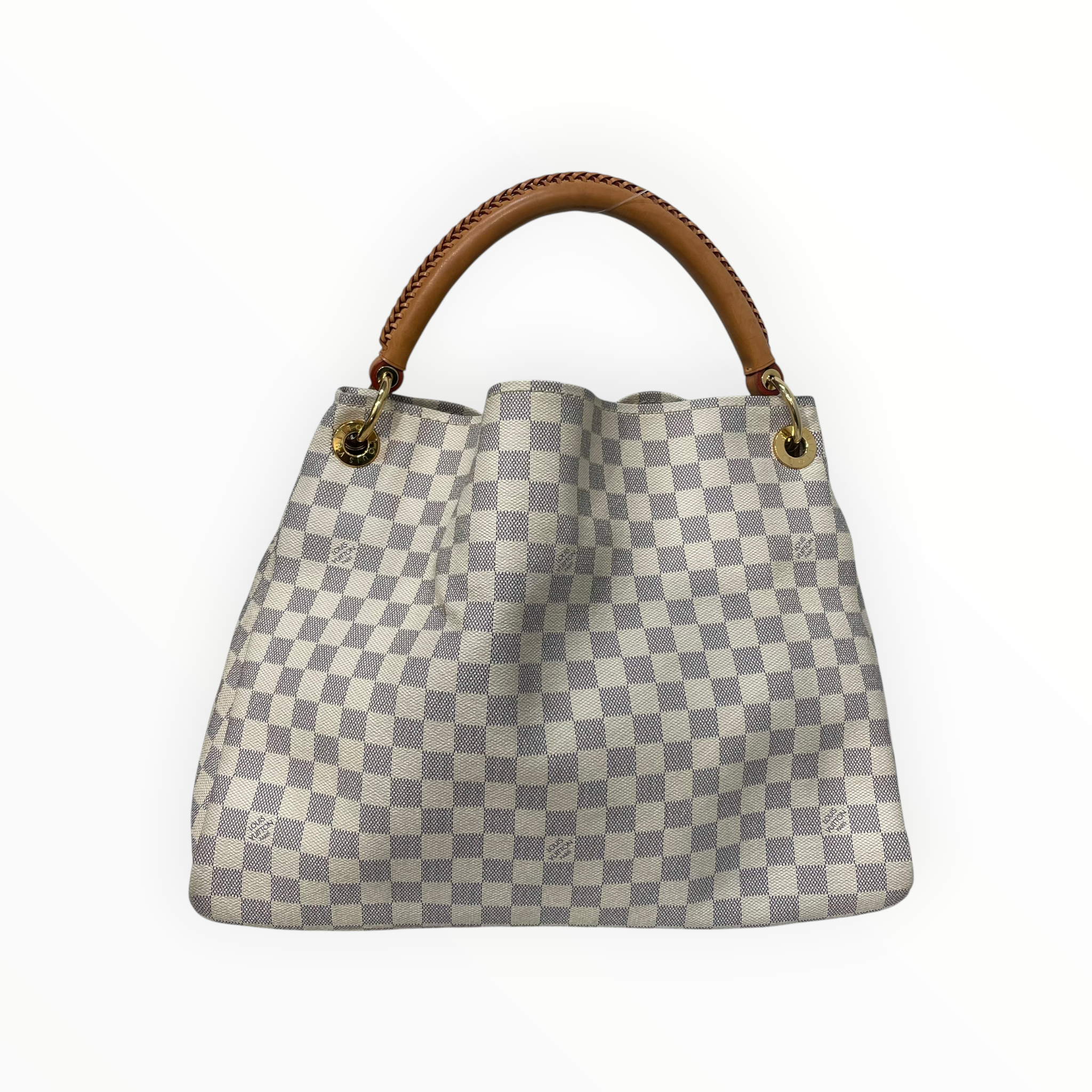 LOUIS VUITTON/Tote Bag/All Over Print/Leather/CRM/artsy mm damier azur view 2