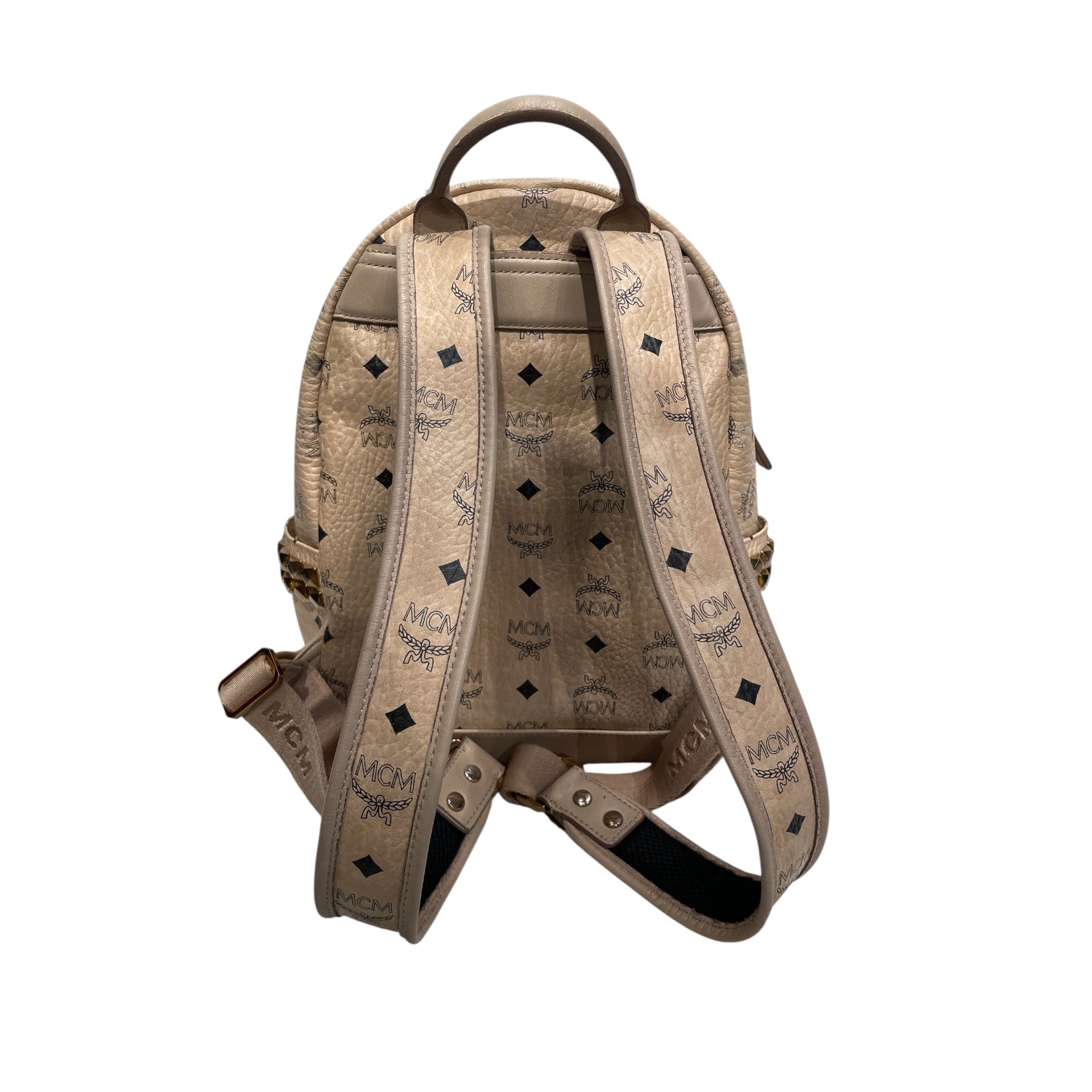 MCM/Backpack/Monogram/Leather/BEG/STUDDED BACKPACK view 2