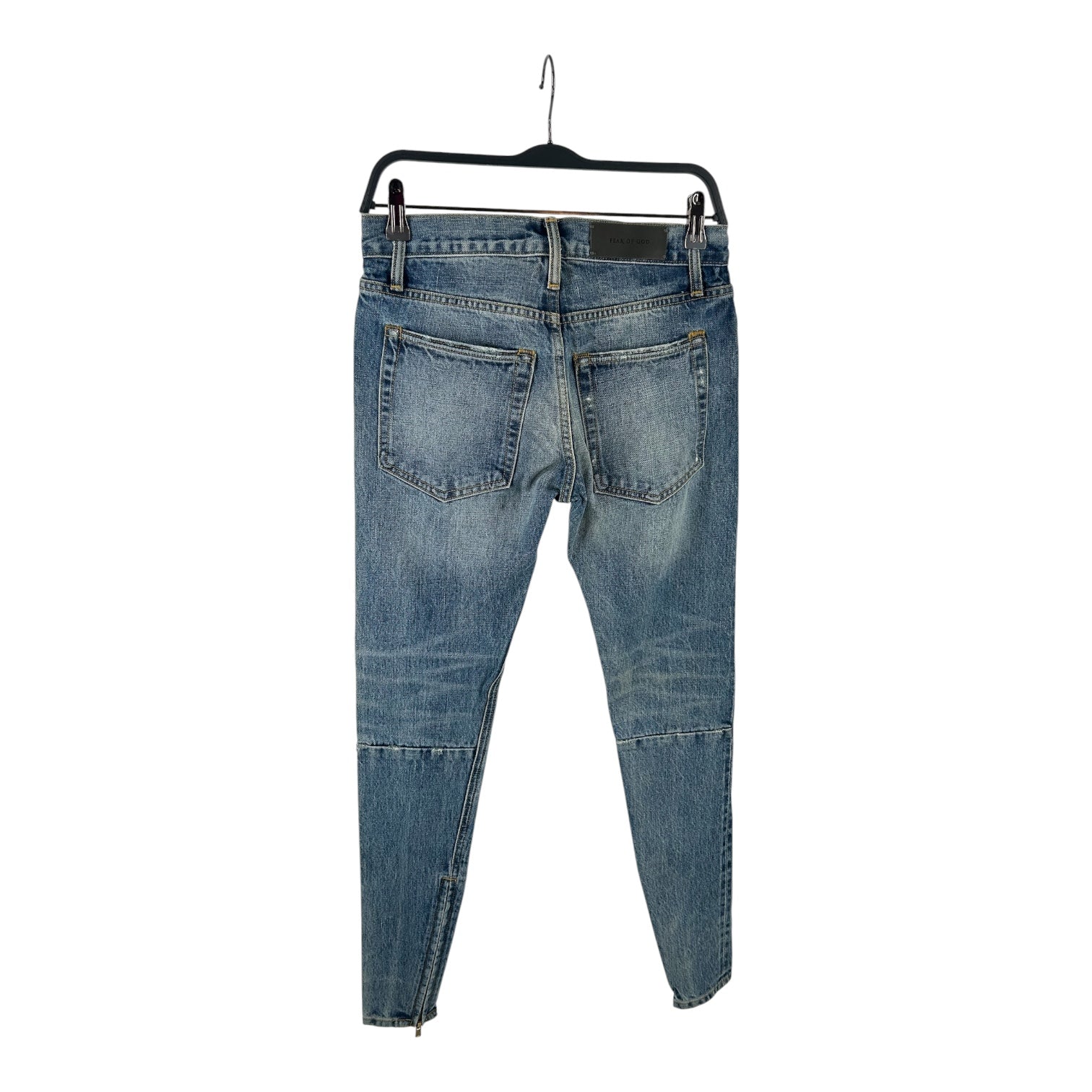 FEAR OF GOD/Skinny Pants/28/Denim/BLU/zippers on bottom biker view 2