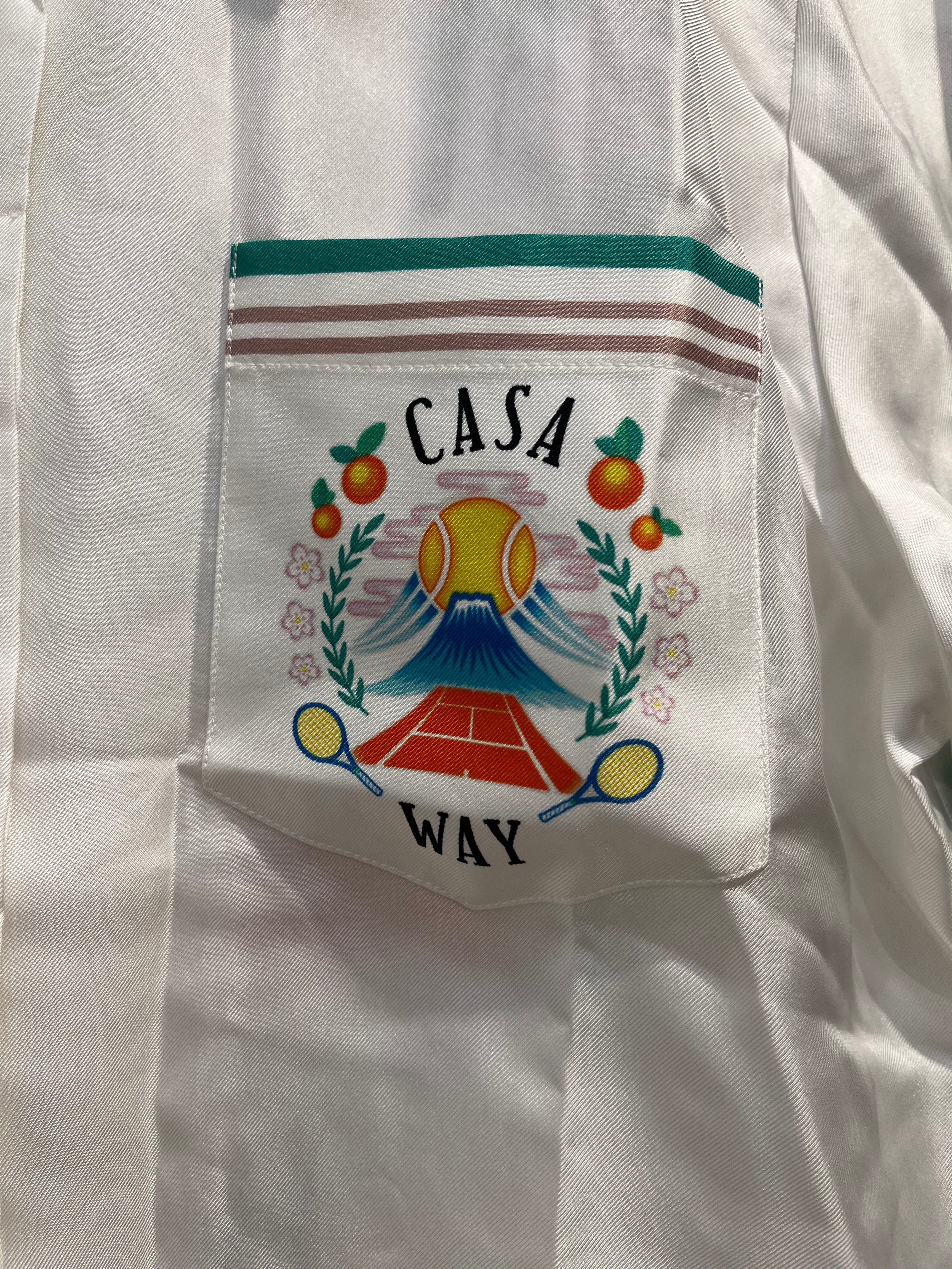 CASABLANCA/SS Shirt/XS/Graphic/Silk/WHT/"CASA WAY" TENIS CLUB view 5