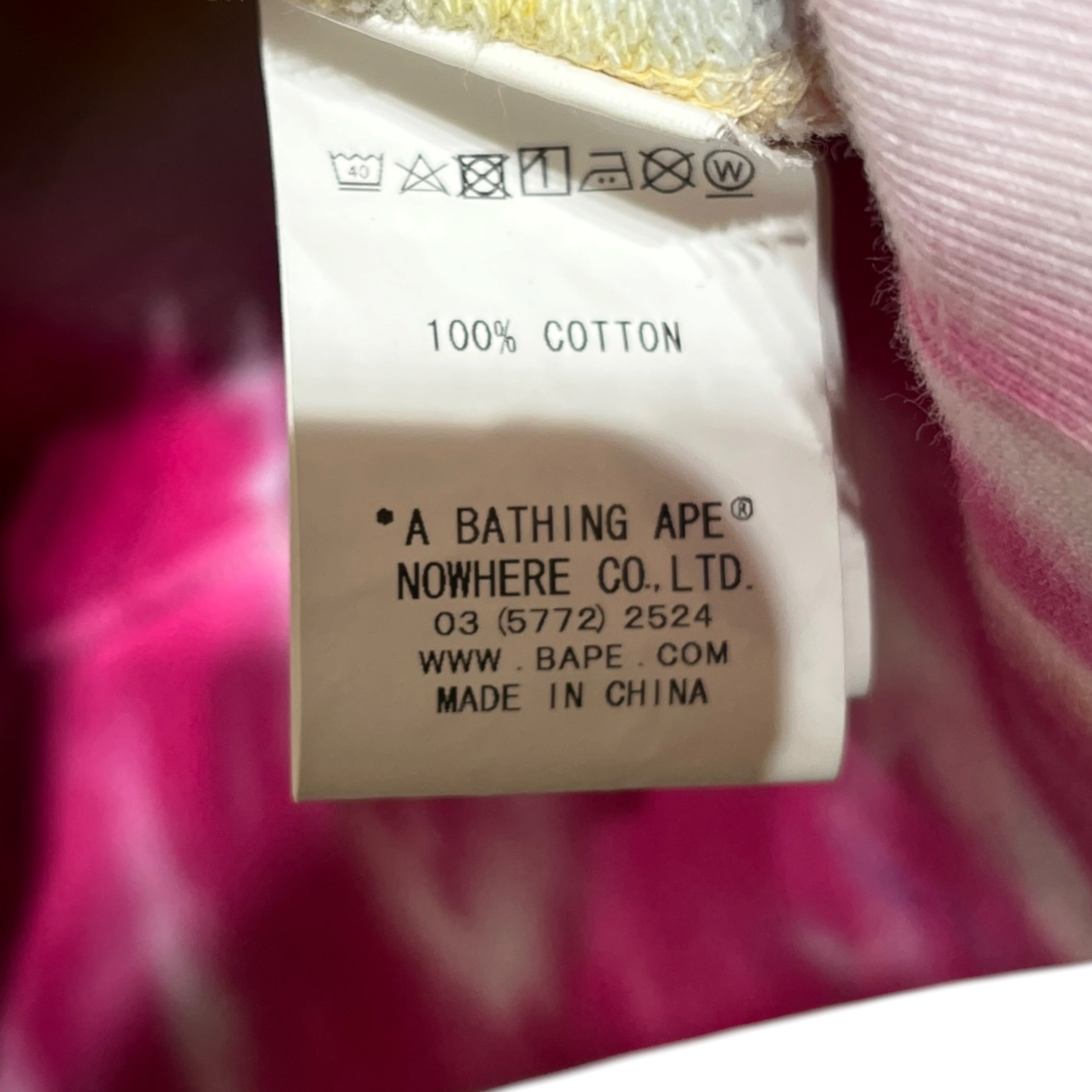 A BATHING APE/Zip Up Hoodie/M/All Over Print/Cotton/MLT/TIE DYE PONR HOOD view 4