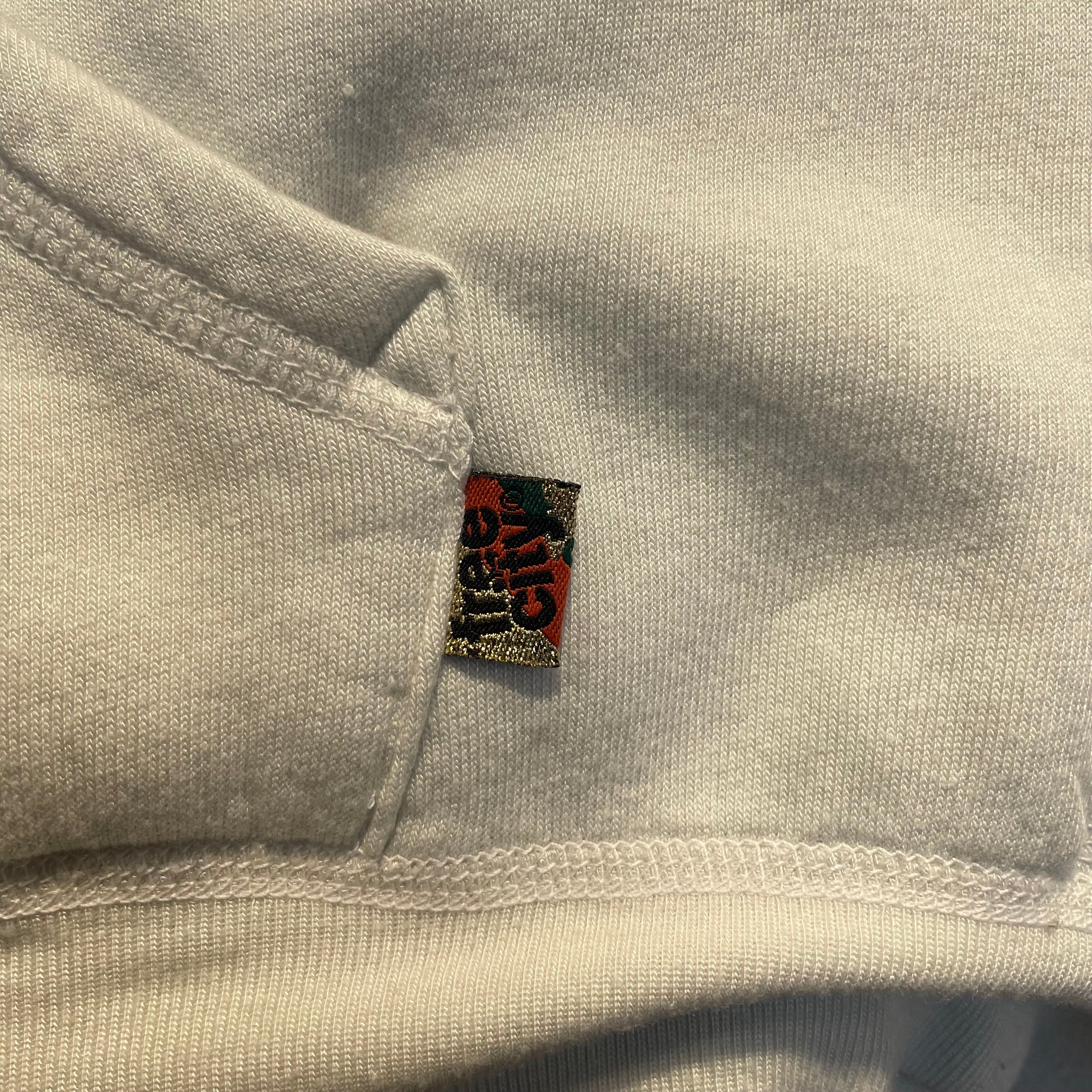 Madhappy/Zip Up Hoodie/L/Cotton/WHT/mad happy logo left chest view 4