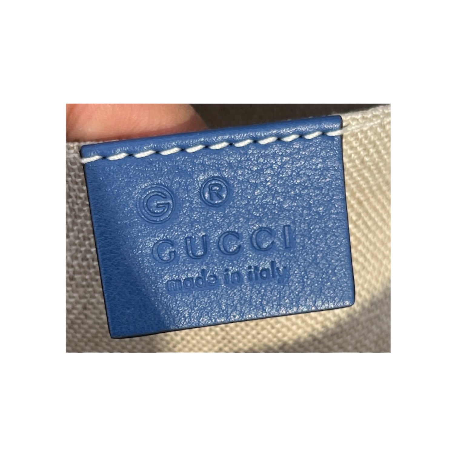 GUCCI/Hand Bag/Leather/BLU/microguccissima dome bag view 6