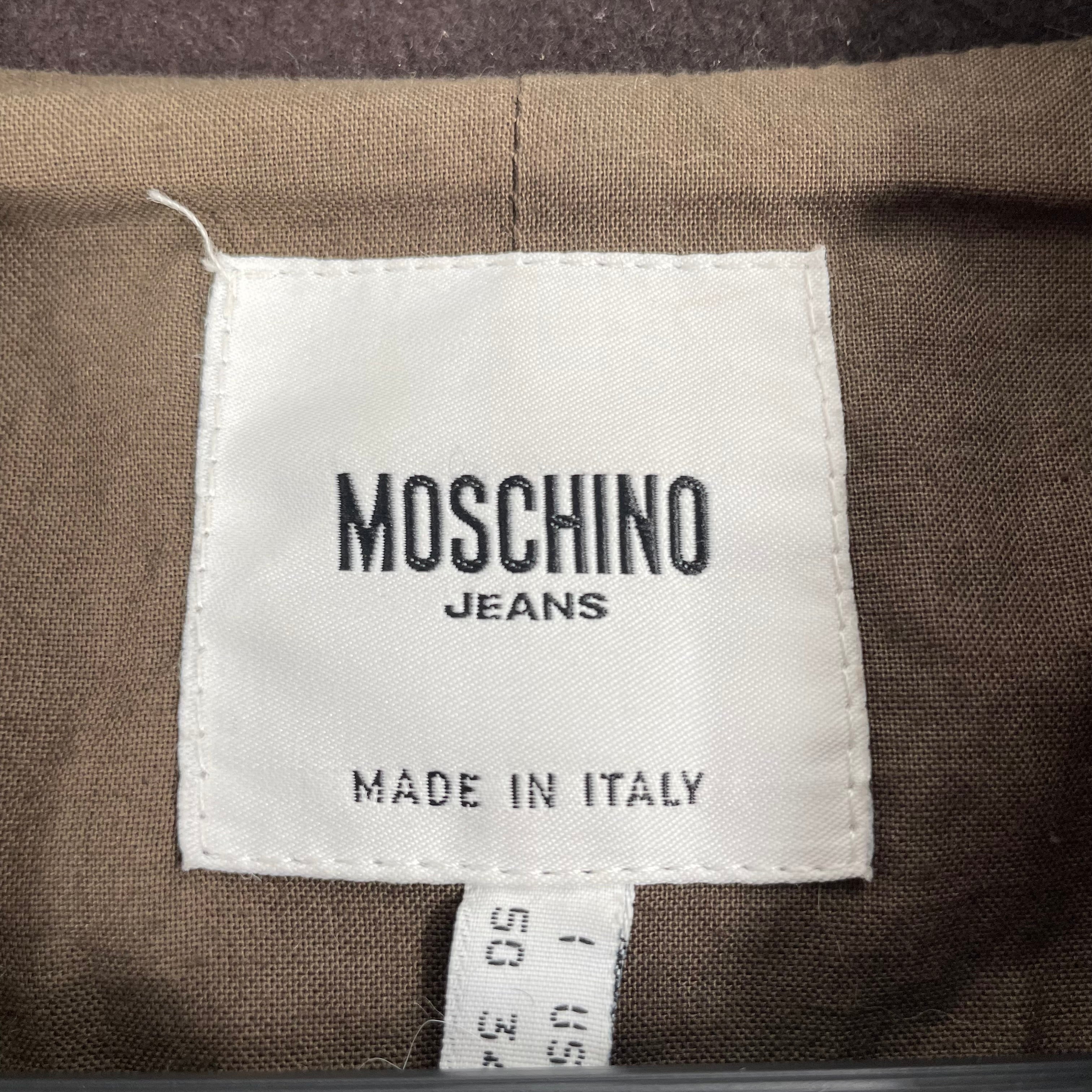 MOSCHINO/Jacket/34/Wool/BRD/gld moschino jeans on shldr view 3