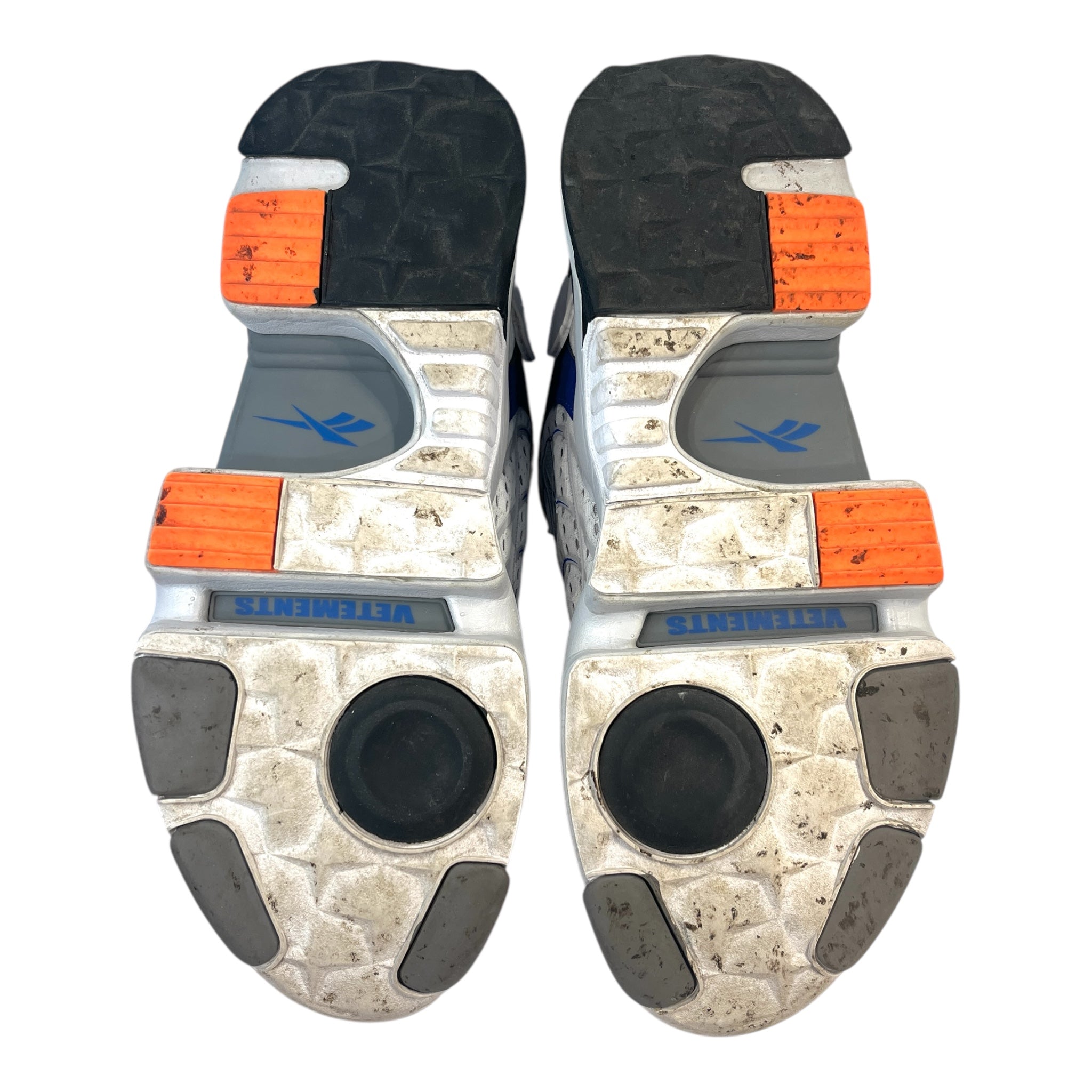 VETEMENTS/Reebok/Low-Sneakers/US 9/BLU/Blue, Orange & Spikes view 4