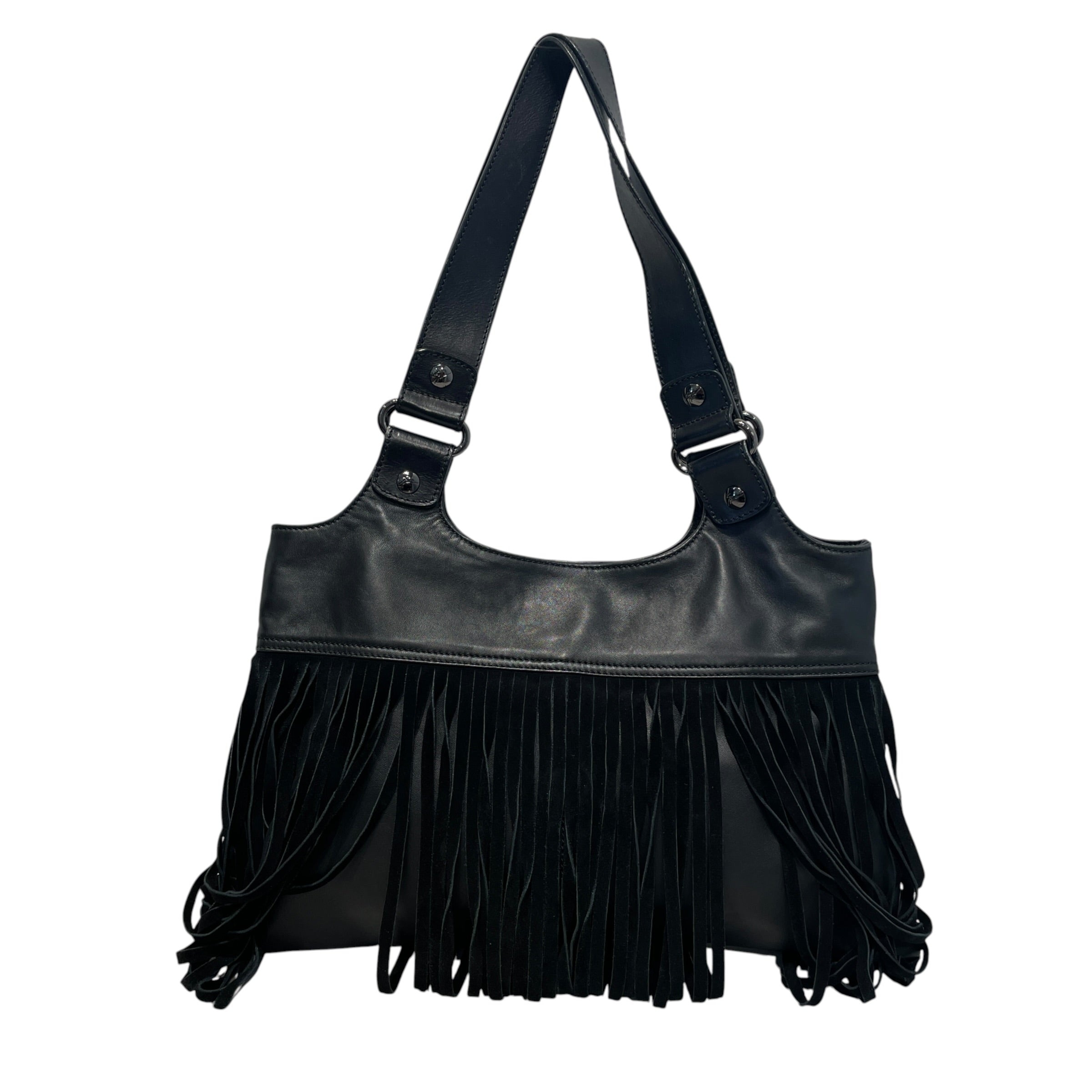 Giuseppe Zanotti/Tote Bag/Leather/BLK/Studded Fringe Tote view 3