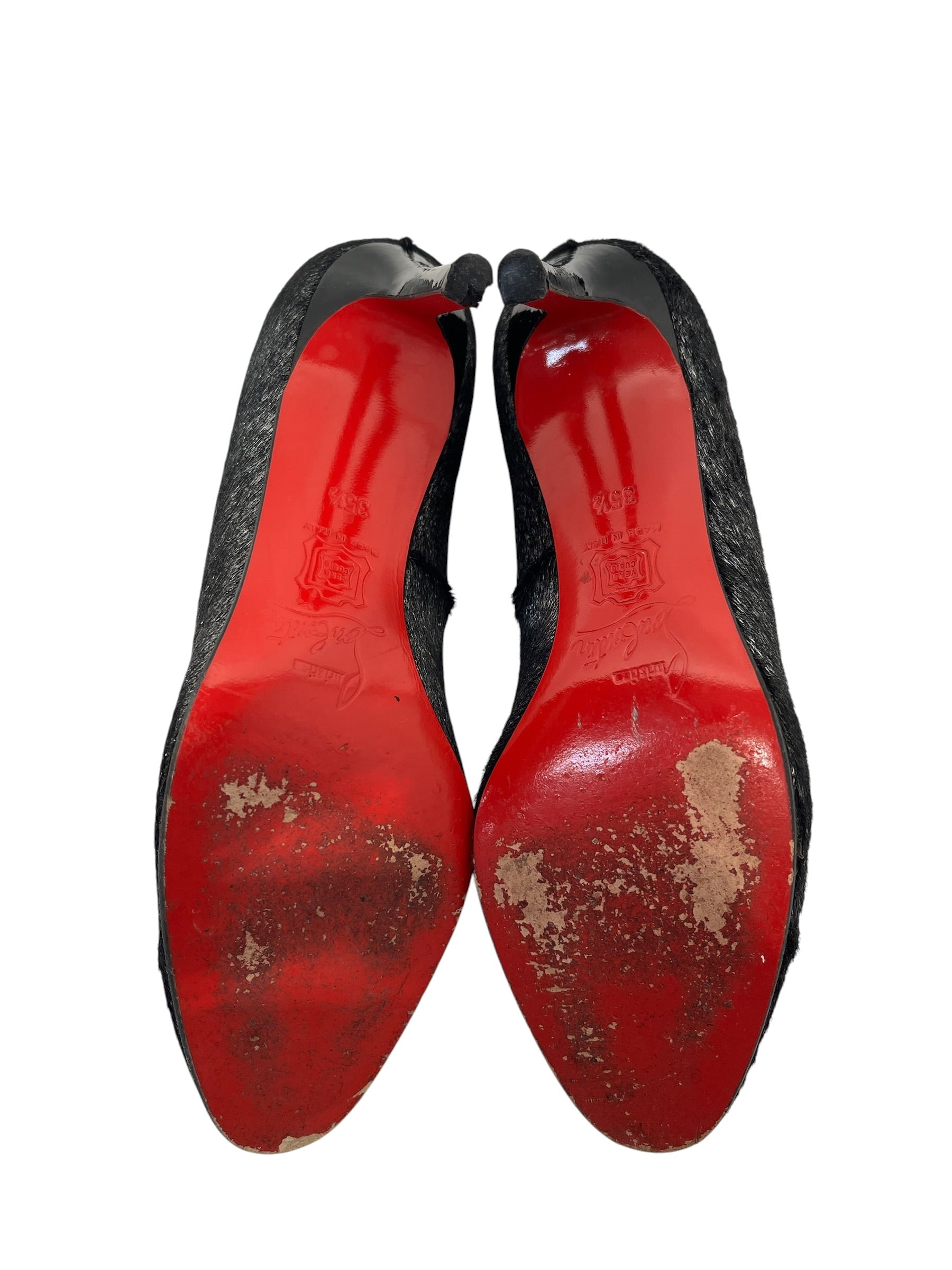 Christian Louboutin/Heels/US 5/BLK/PONY HAIR view 4
