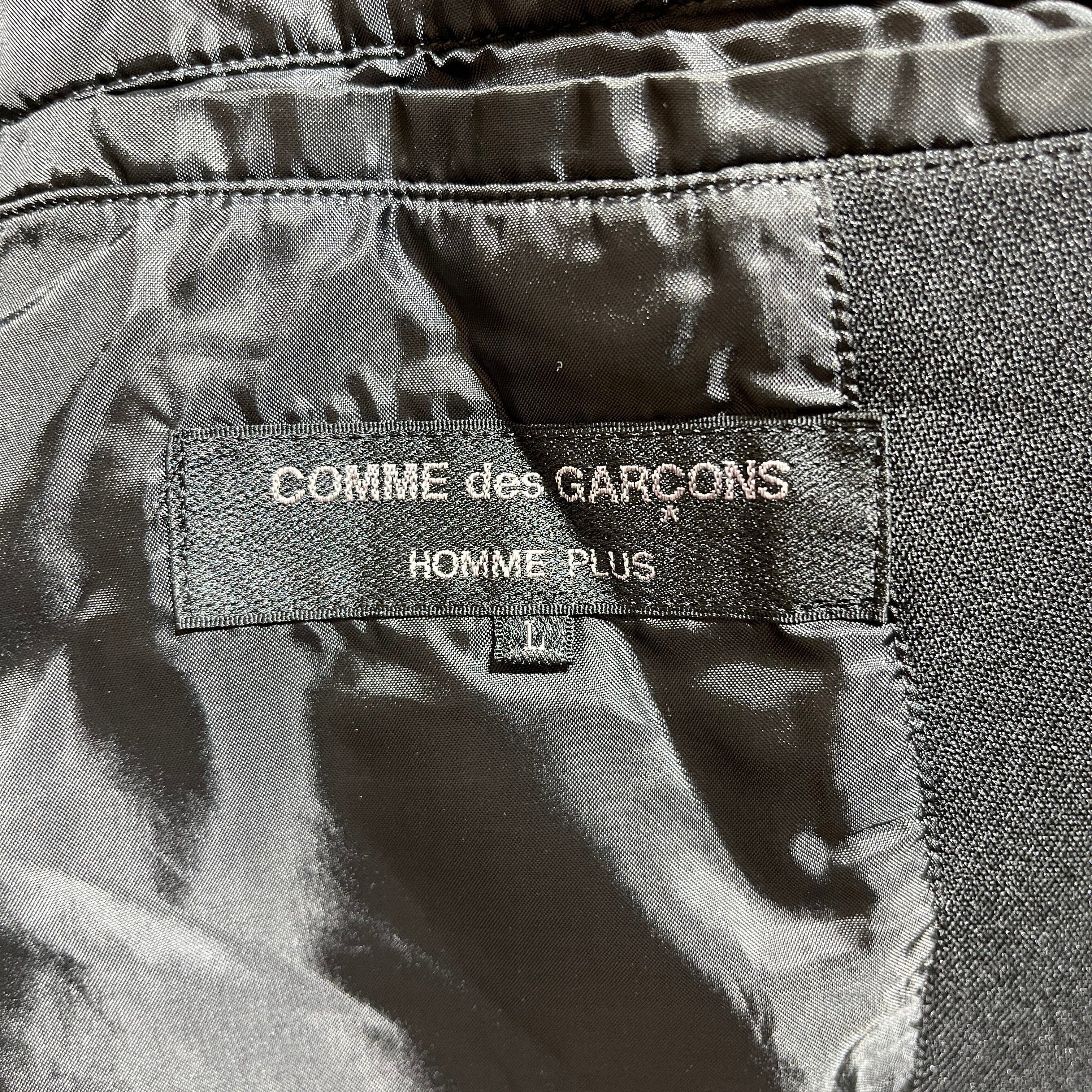 COMME des GARCONS/Blouson/M/Velour/BLK/warped button jacket view 3