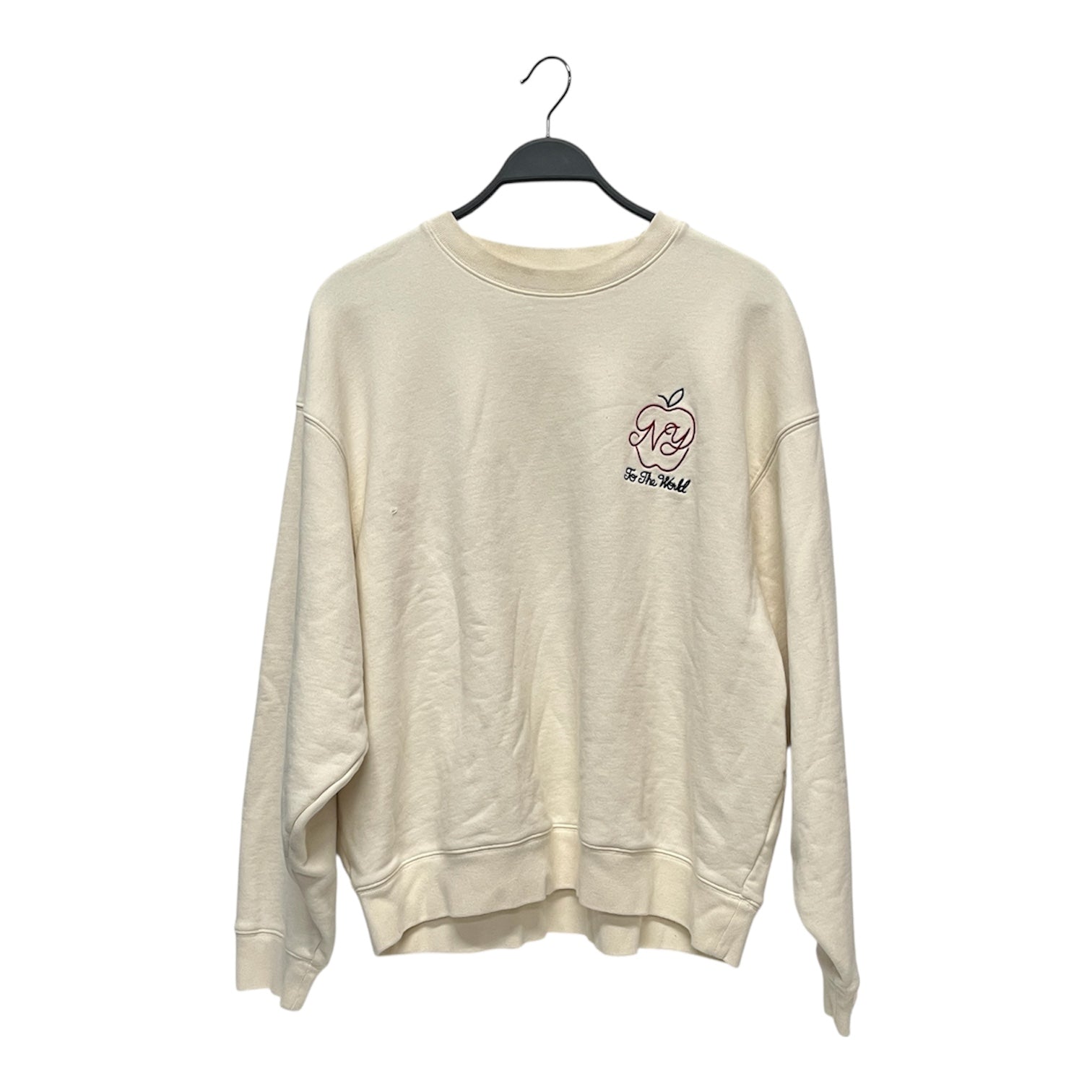 KITH/Sweatshirt/XL/Cotton/WHT/NEW YORK TO THE WORLD APPLE view 1