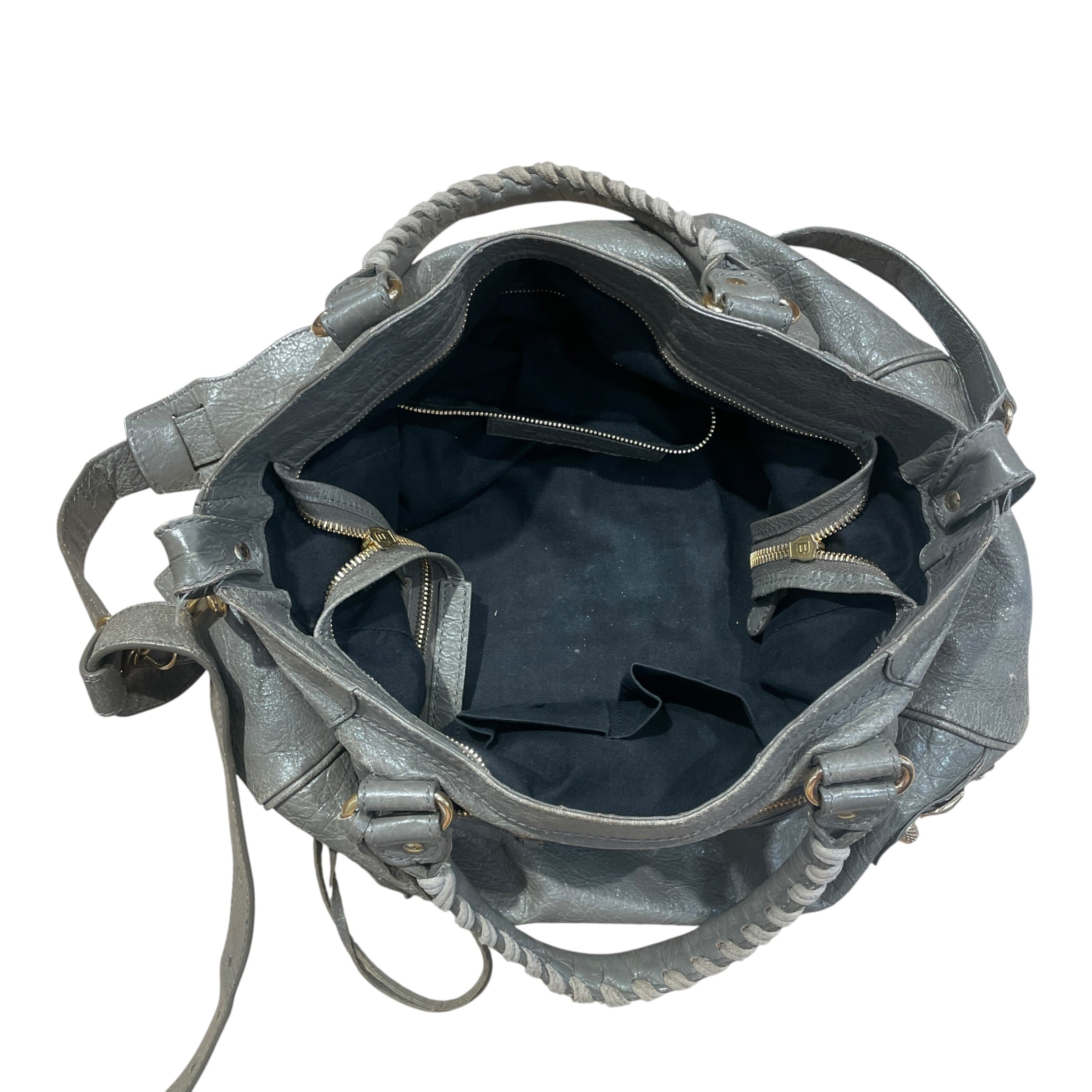 BALENCIAGA/Cross Body Bag/Leather/GRY/VELO view 5