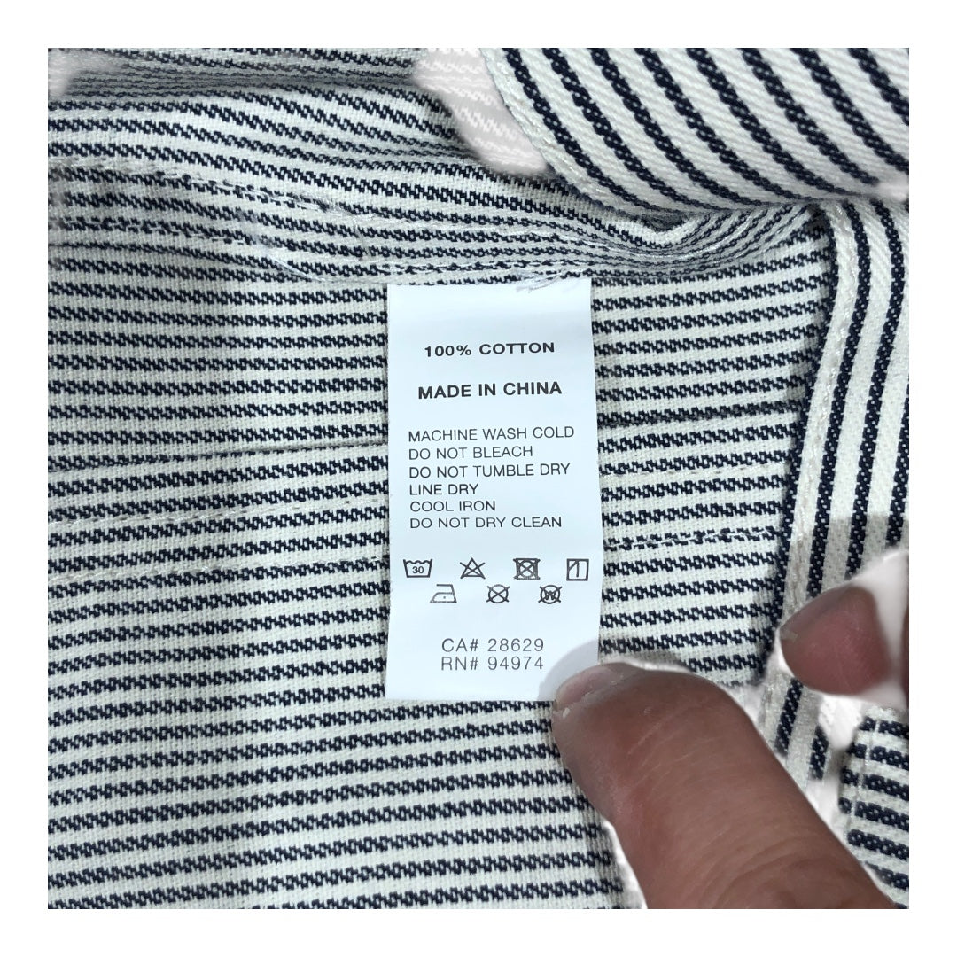 STUSSY/Denim Jkt/M/Cotton/NVY/Stripe/Pinstripe button up jkt view 4
