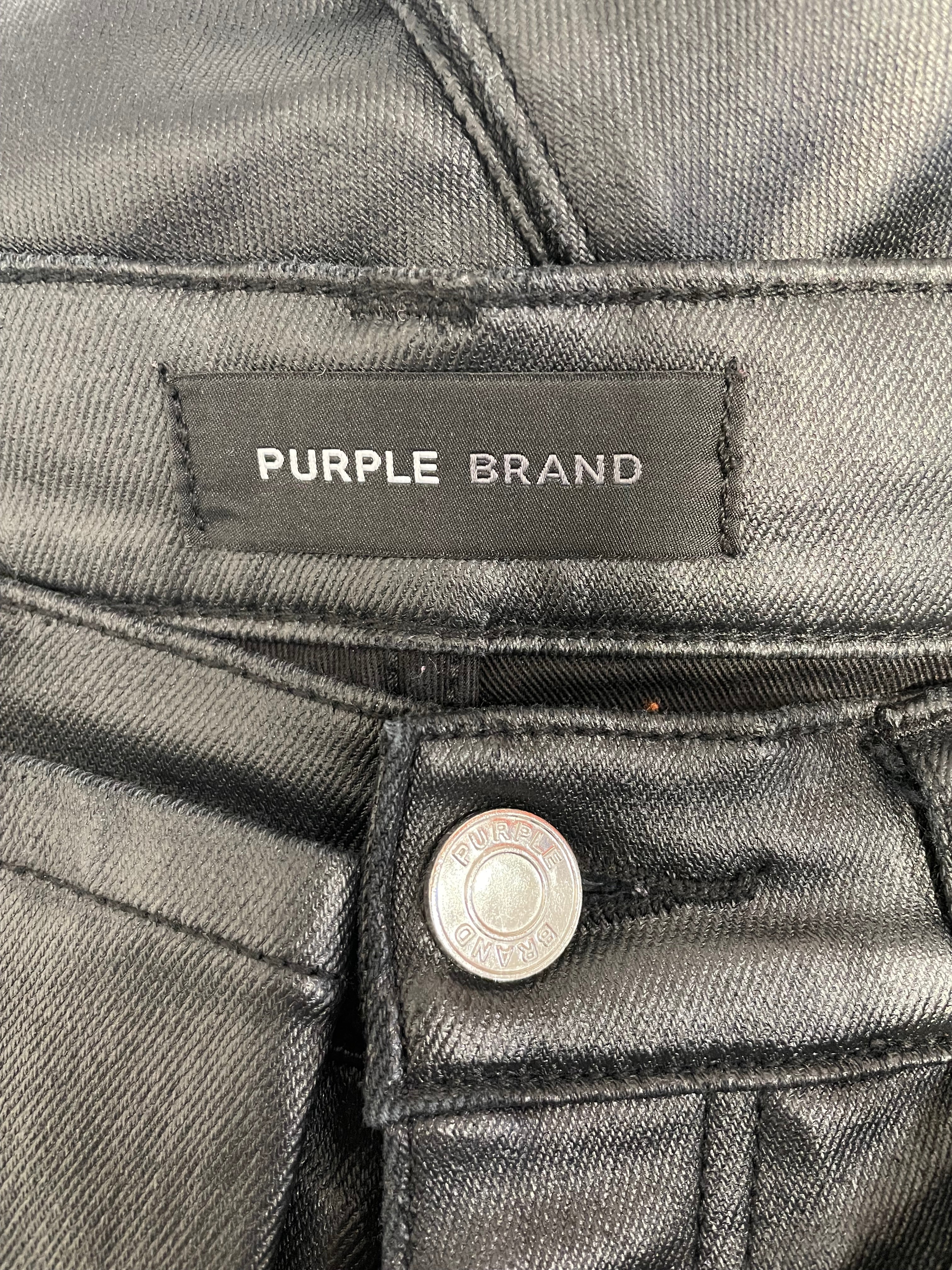 PURPLE BRAND/Cargo Pants/30/Cotton/BLK/Waxed Cargo Flare Pants view 3