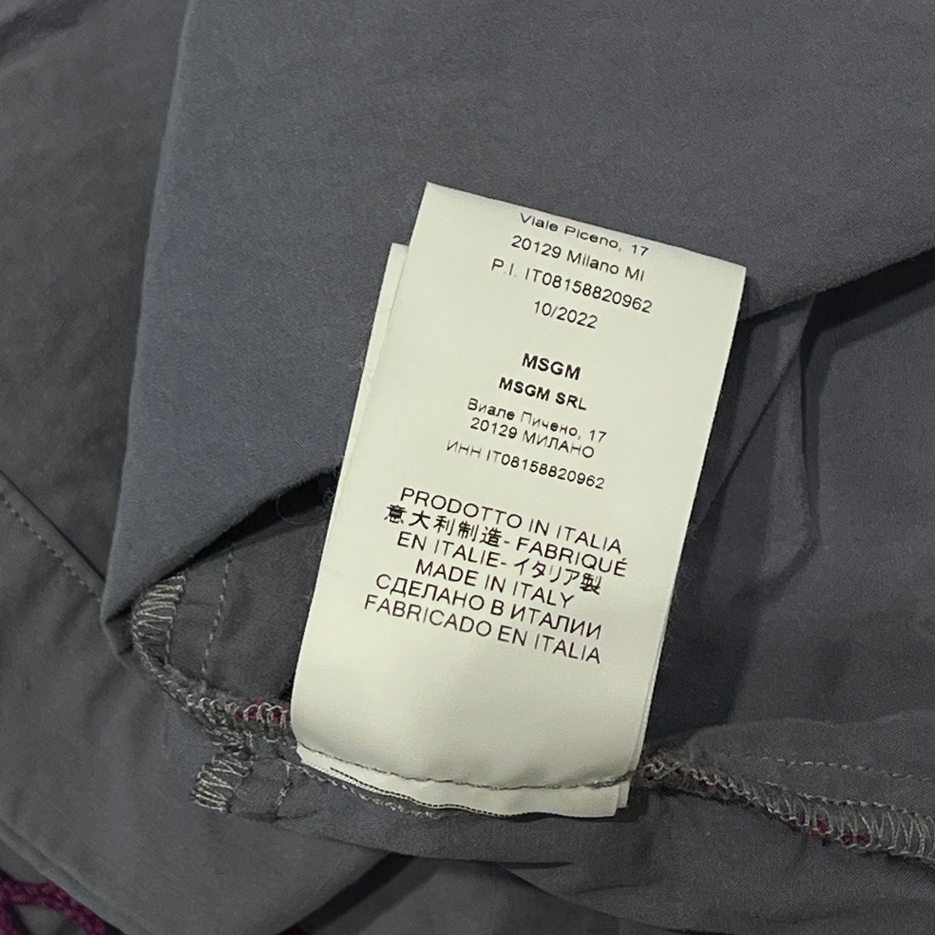 MSGM/LS Shirt/L/Cotton/GRY/Stripe/PURPLE NET STRIPE view 6