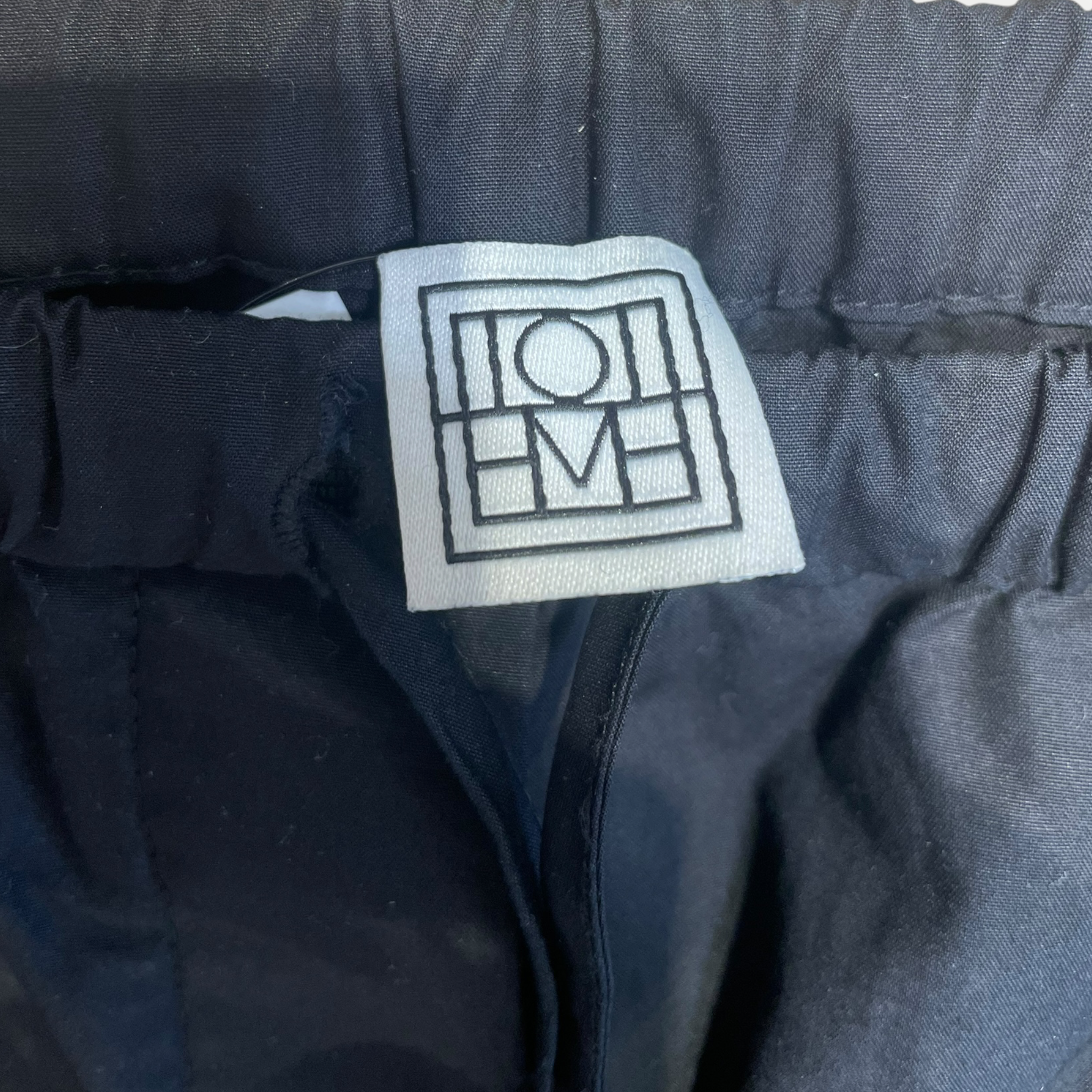 TOTEME/Pants/42/Cotton/BLK/ELASTIC WAISTBAND view 3