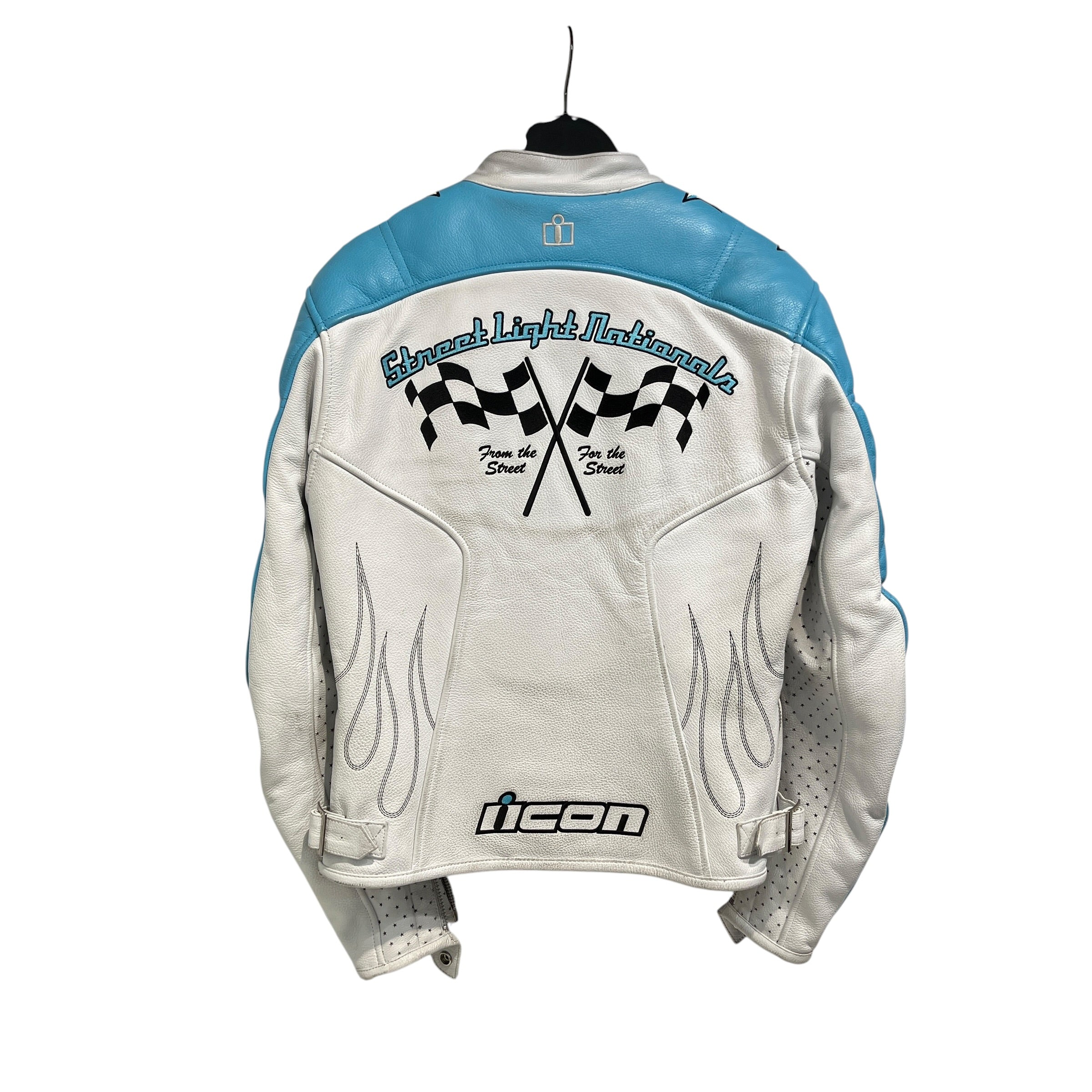 ICON/Leather Jkt/M/Leather/WHT/KITTY RACING JACKET (AS IS) view 2