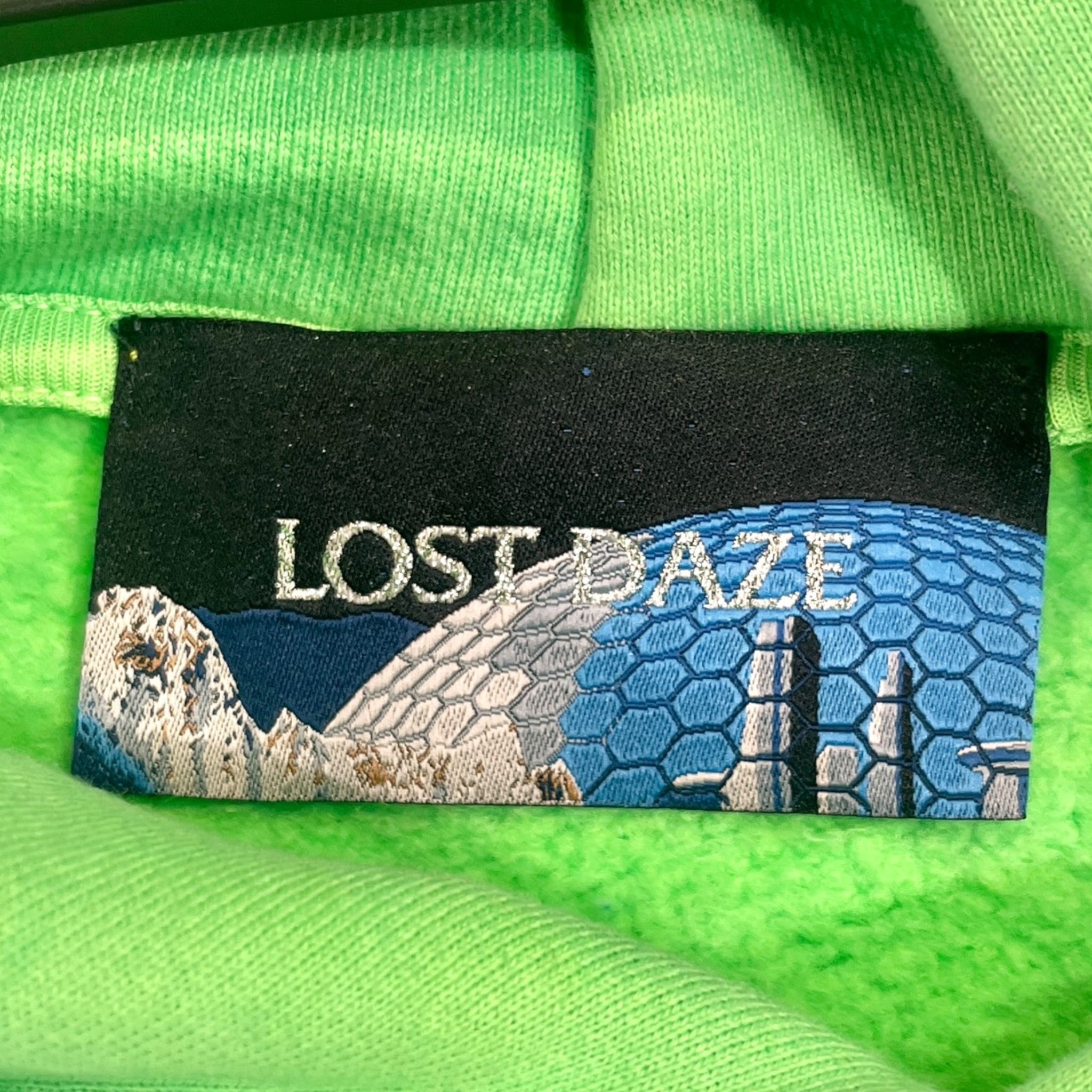 LOST DAZE/Hoodie/S/Monogram/Cotton/MLT/OMBRE GREEN BLUE view 4