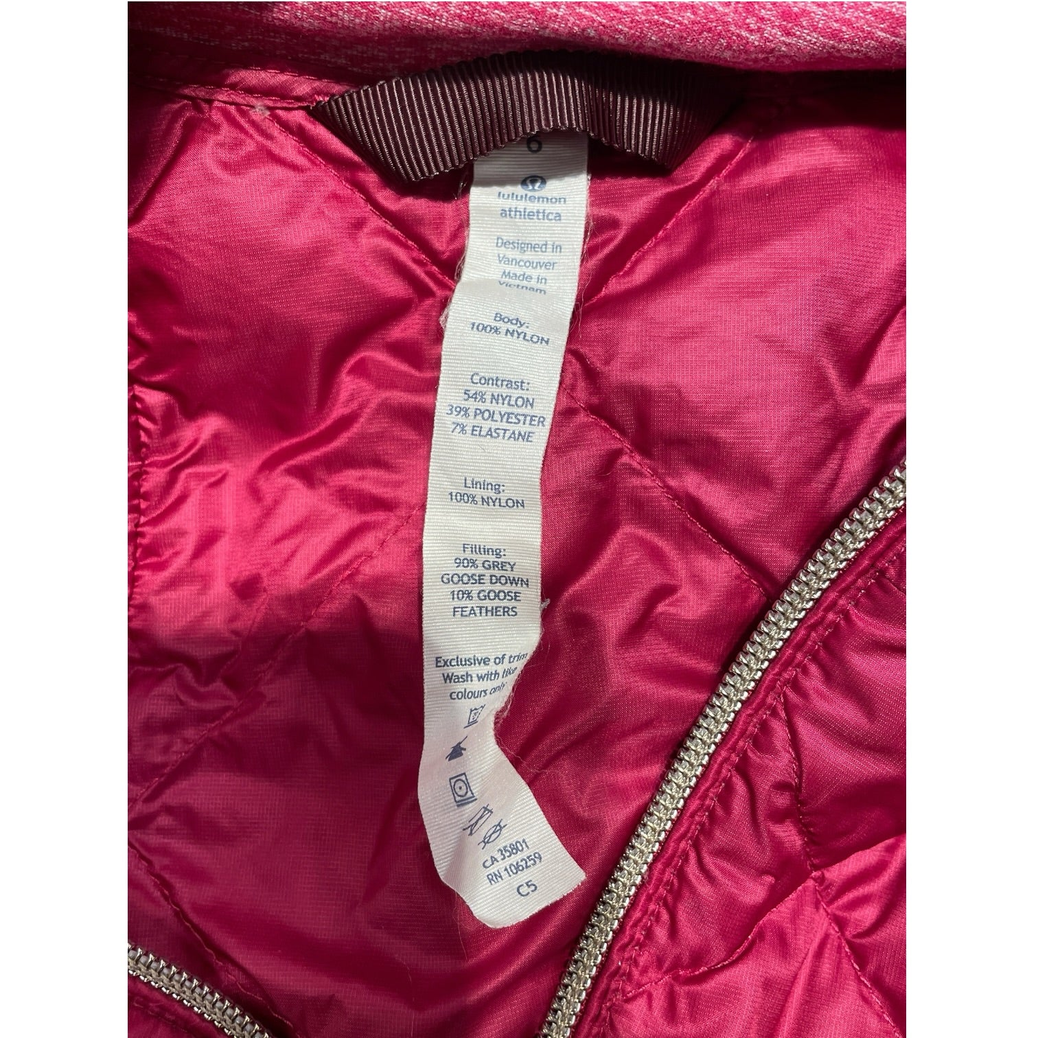 lululemon/Quilted Vest/S/Nylon/PNK/Pink Zip Up Light Puffer Vest view 3