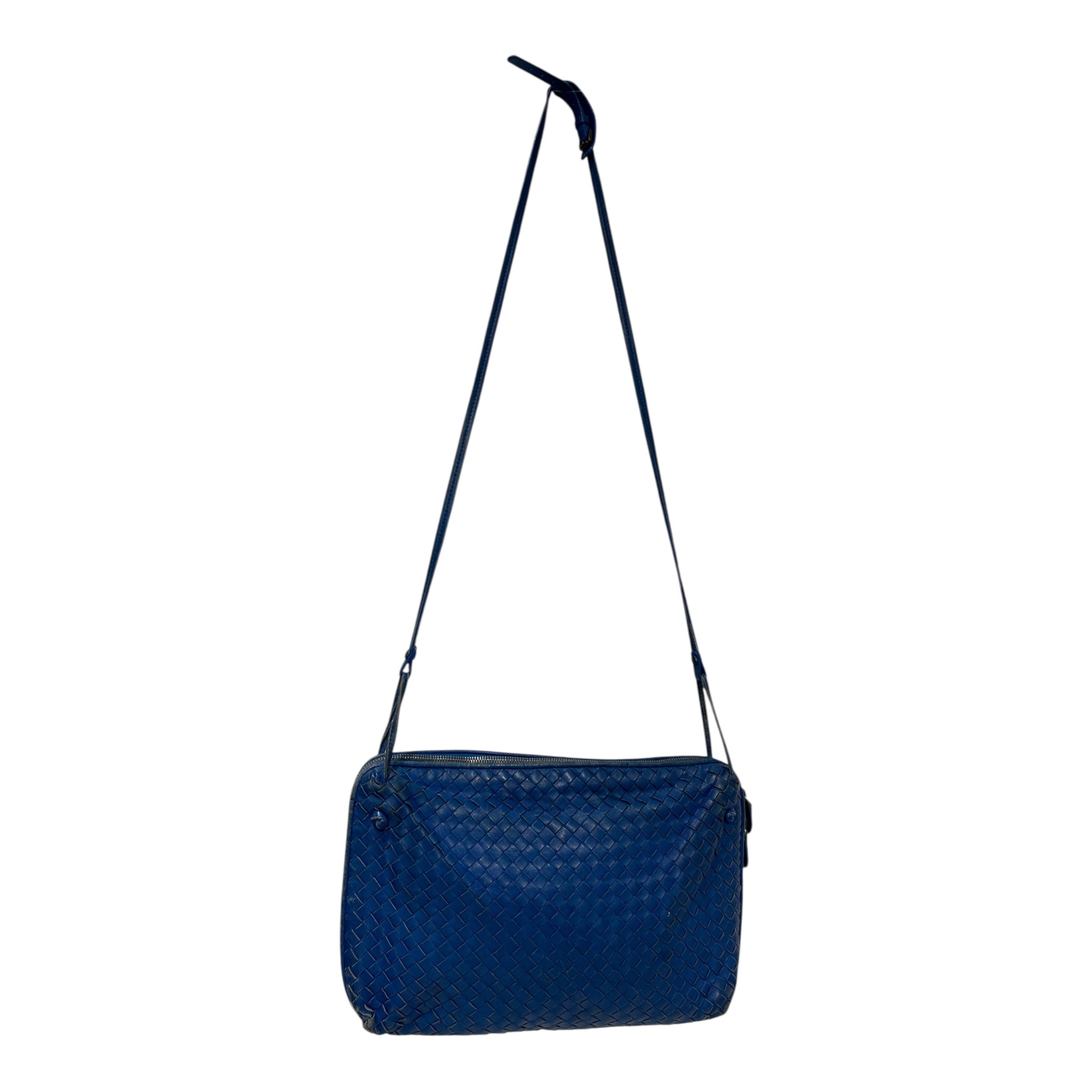 BOTTEGA VENETA/Cross Body Bag/Leather/BLU/B02376558Q nodini crossbody view 1