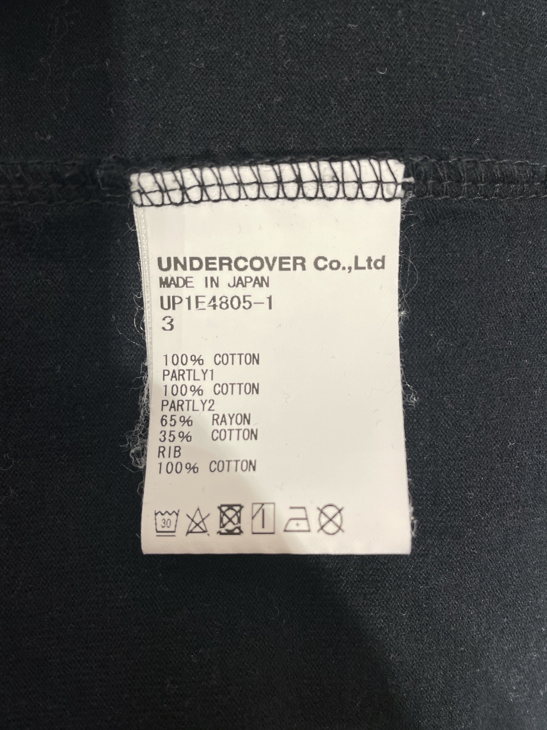 UNDERCOVER/T-Shirt/3/Cotton/BLK/Graphic/apple fang view 4