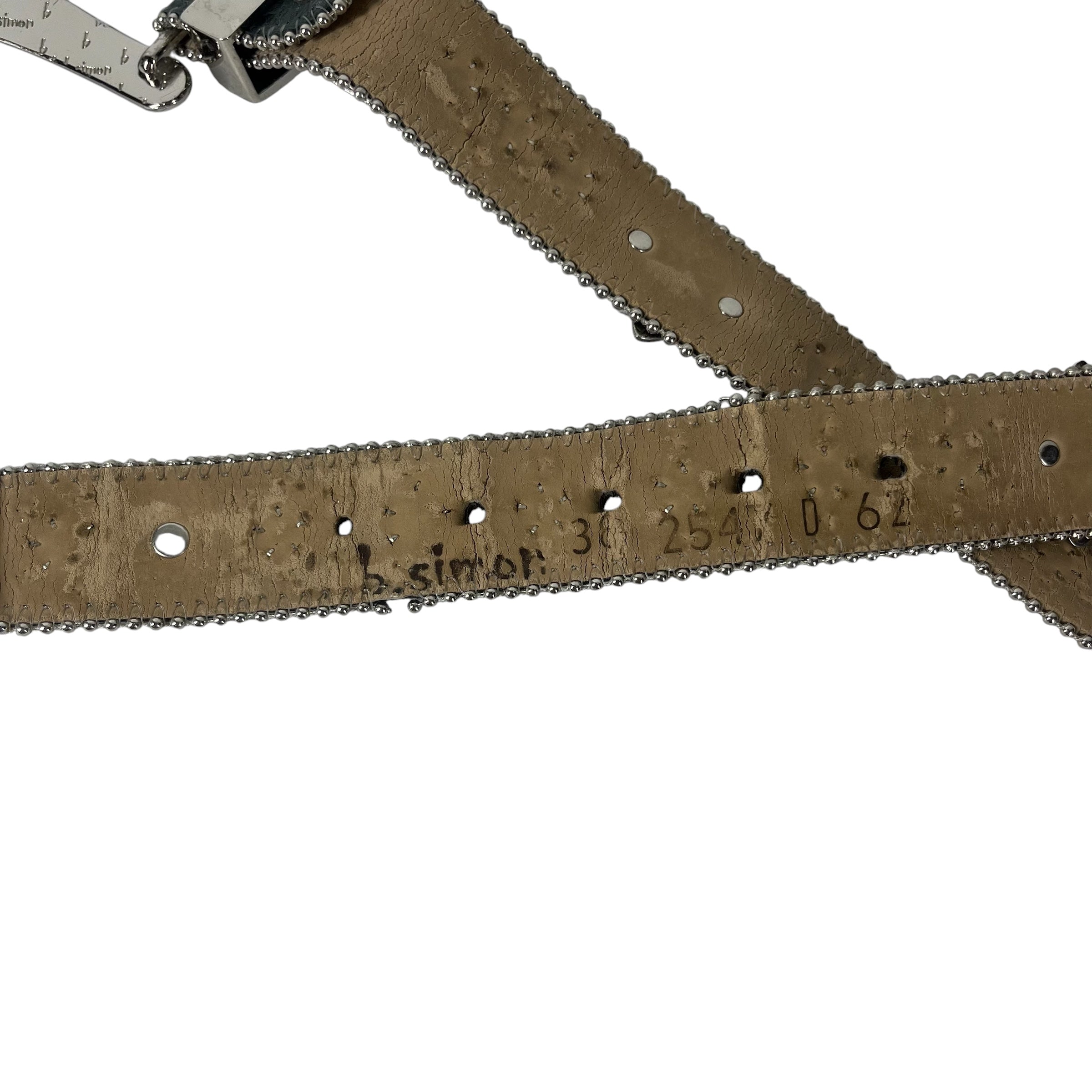b.b.simon/Belt/Leather/GRY/M's/STUDDED BELT view 3
