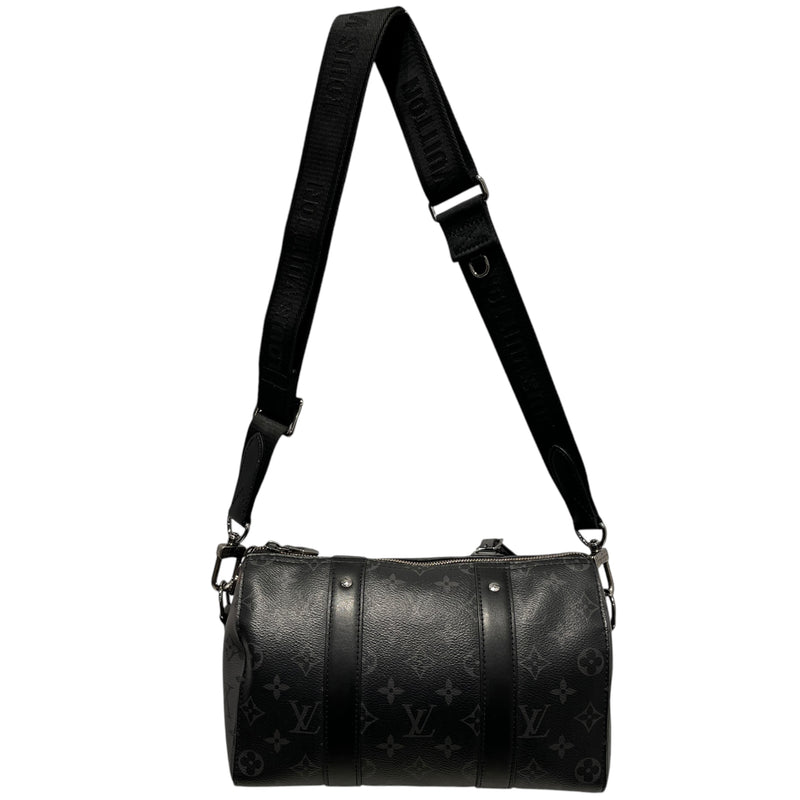 LOUIS VUITTON/Bag/Monogram/Leather/BLK/City Keepall