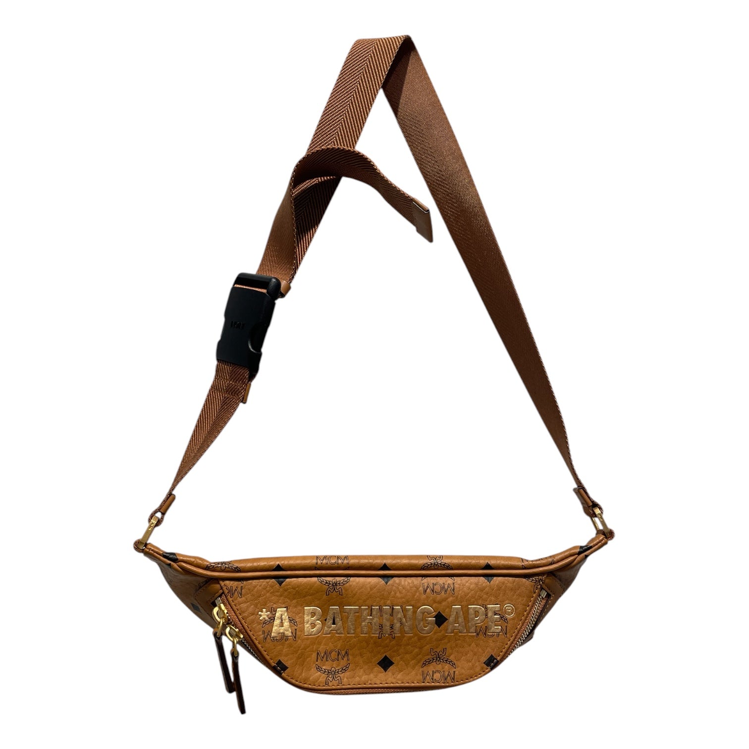 MCM/Fanny Pack/Monogram/Leather/CML/BAPE x MCM Belt Bag view 1