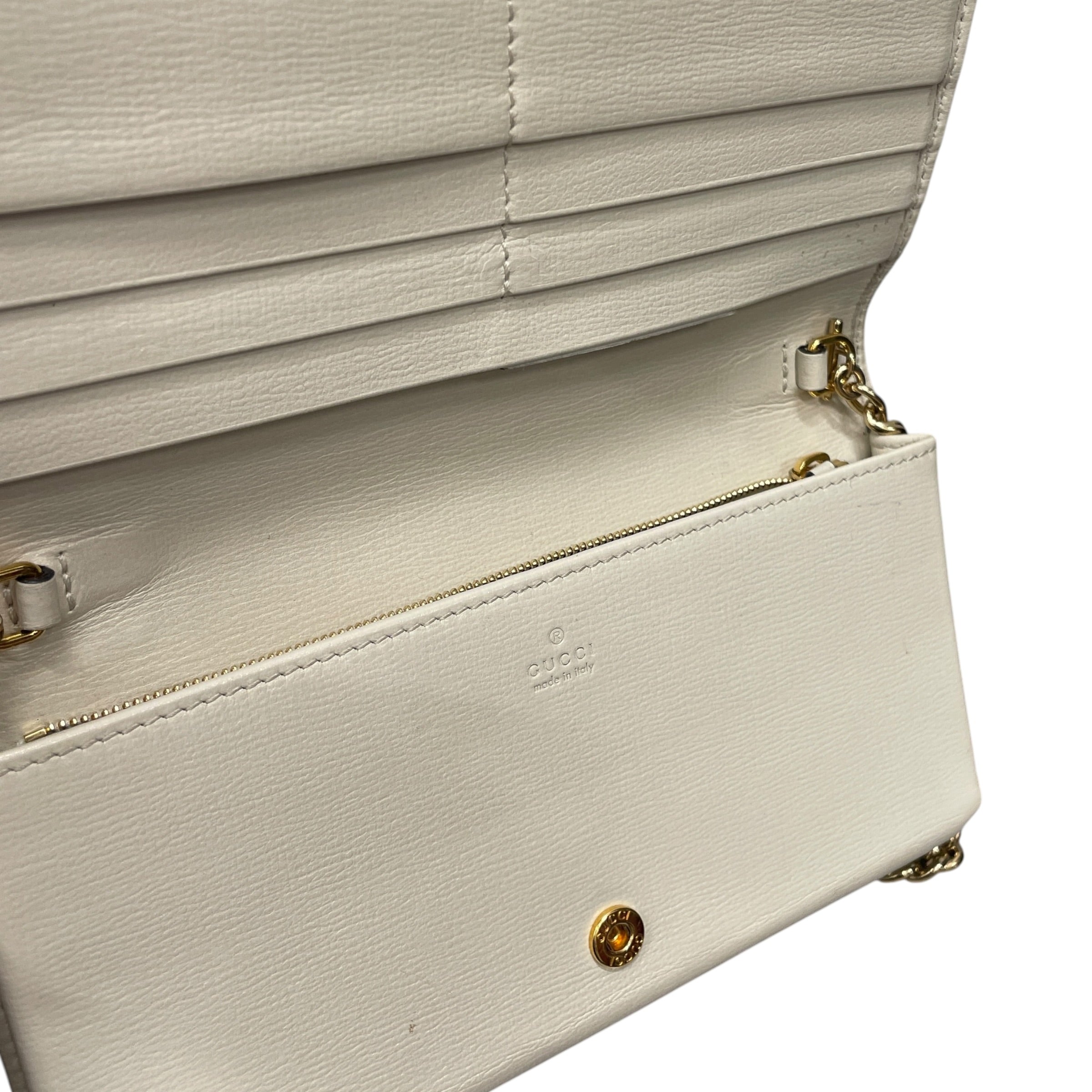 GUCCI/Cross Body Bag/Monogram/Leather/KHK/HORSEBIT WALLET ON CHAIN view 6