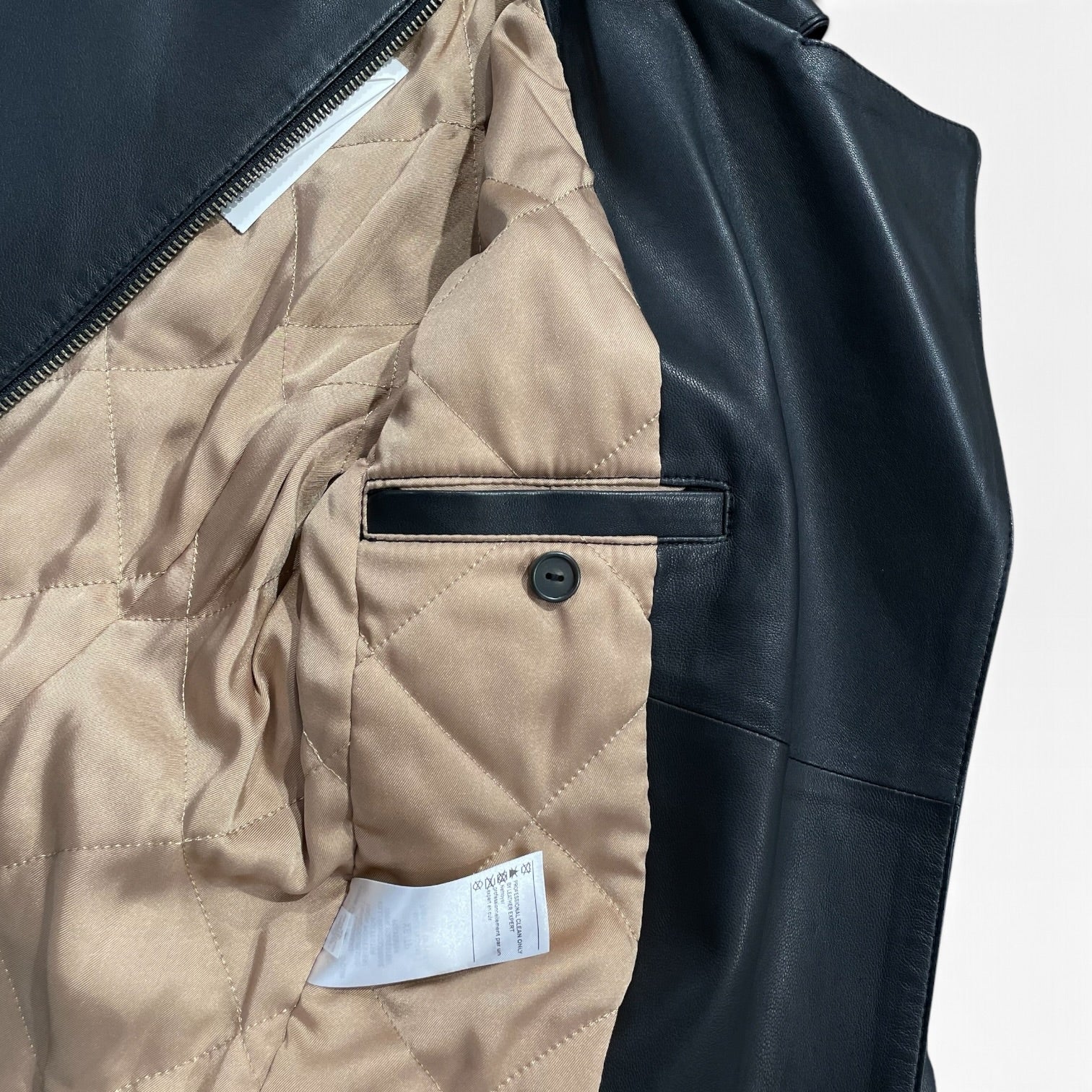 VINCE./Leather Jkt/XS/Leather/BLK/Vince, Asymmetrical Zipper view 7