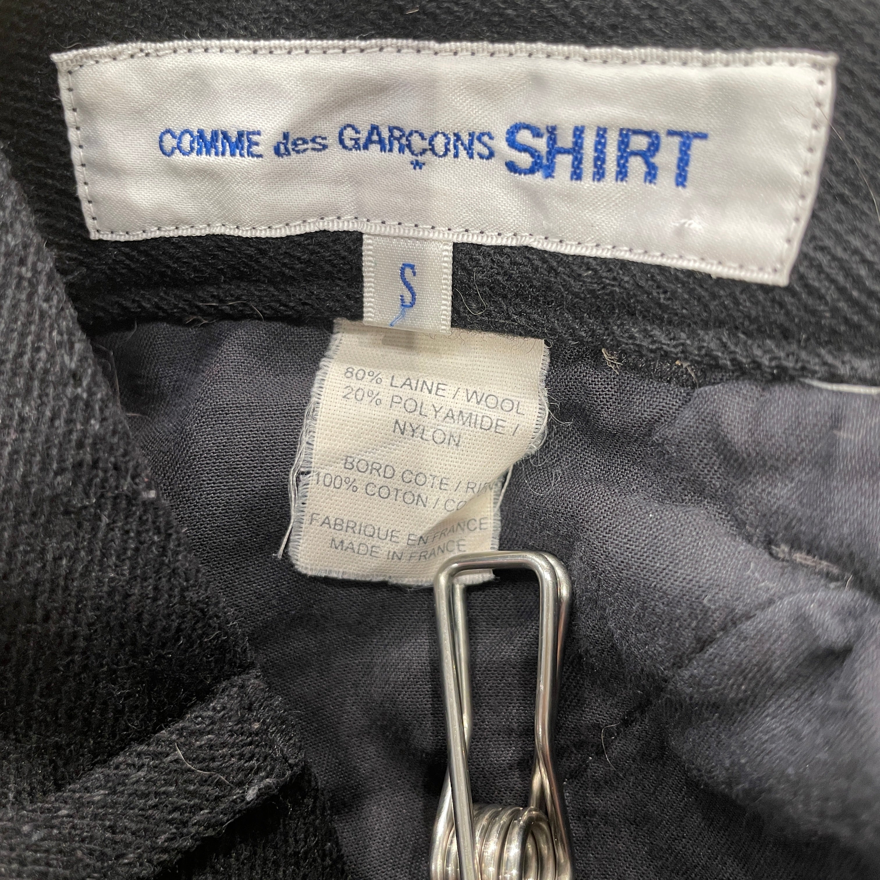 COMME des GARCONS SHIRT/Cropped Pants/S/Wool/BLK/WOOL CROPPED JOGGER view 3