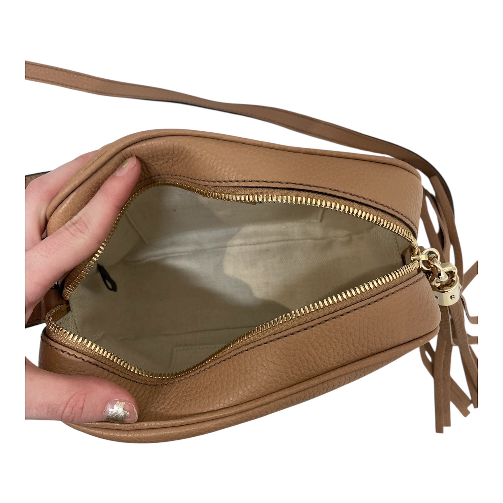 GUCCI/Cross Body Bag/Leather/BEG/SOHO DISCO view 4