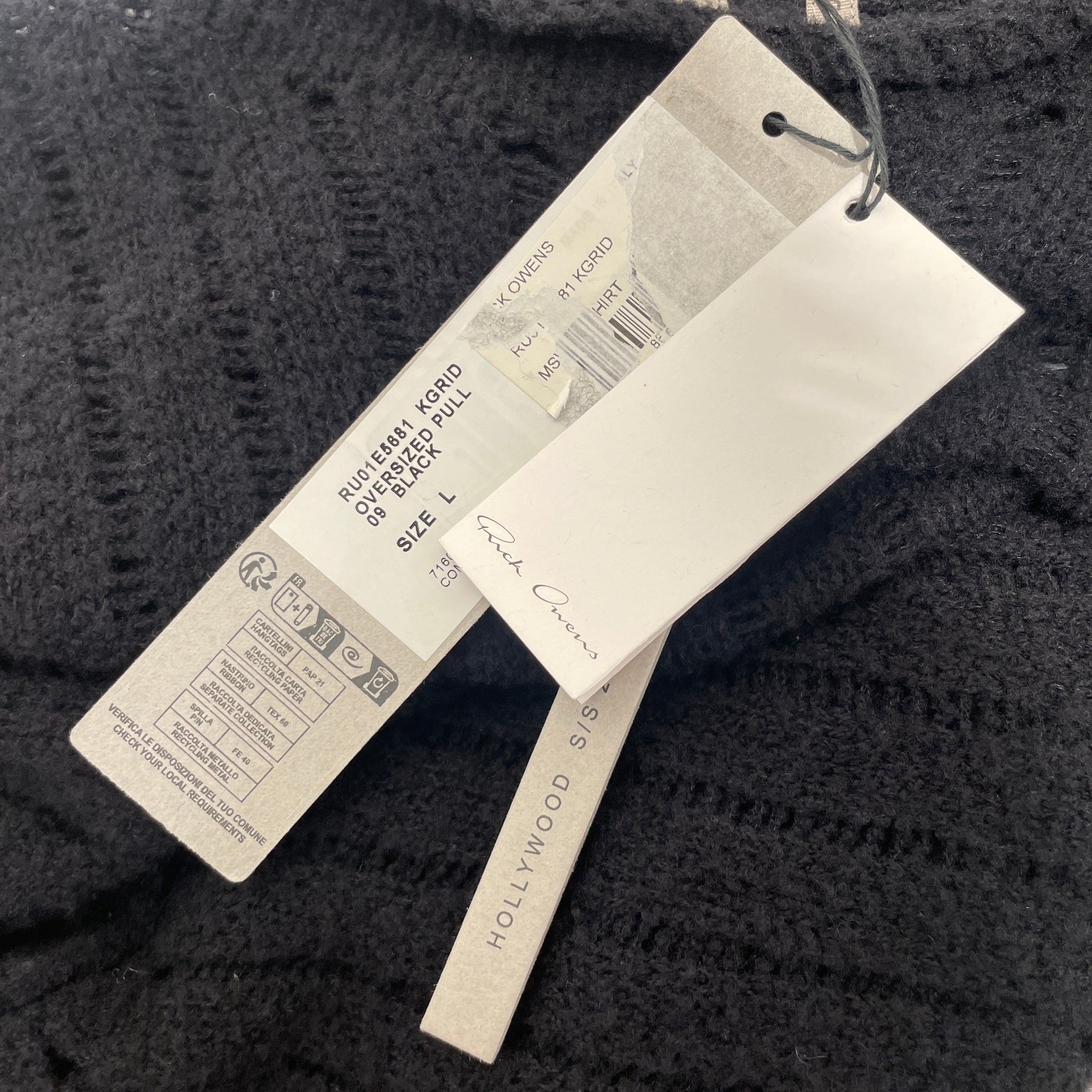 Rick Owens/Sweater/L/Wool/BLK/Hollywood '25 Sweater view 3